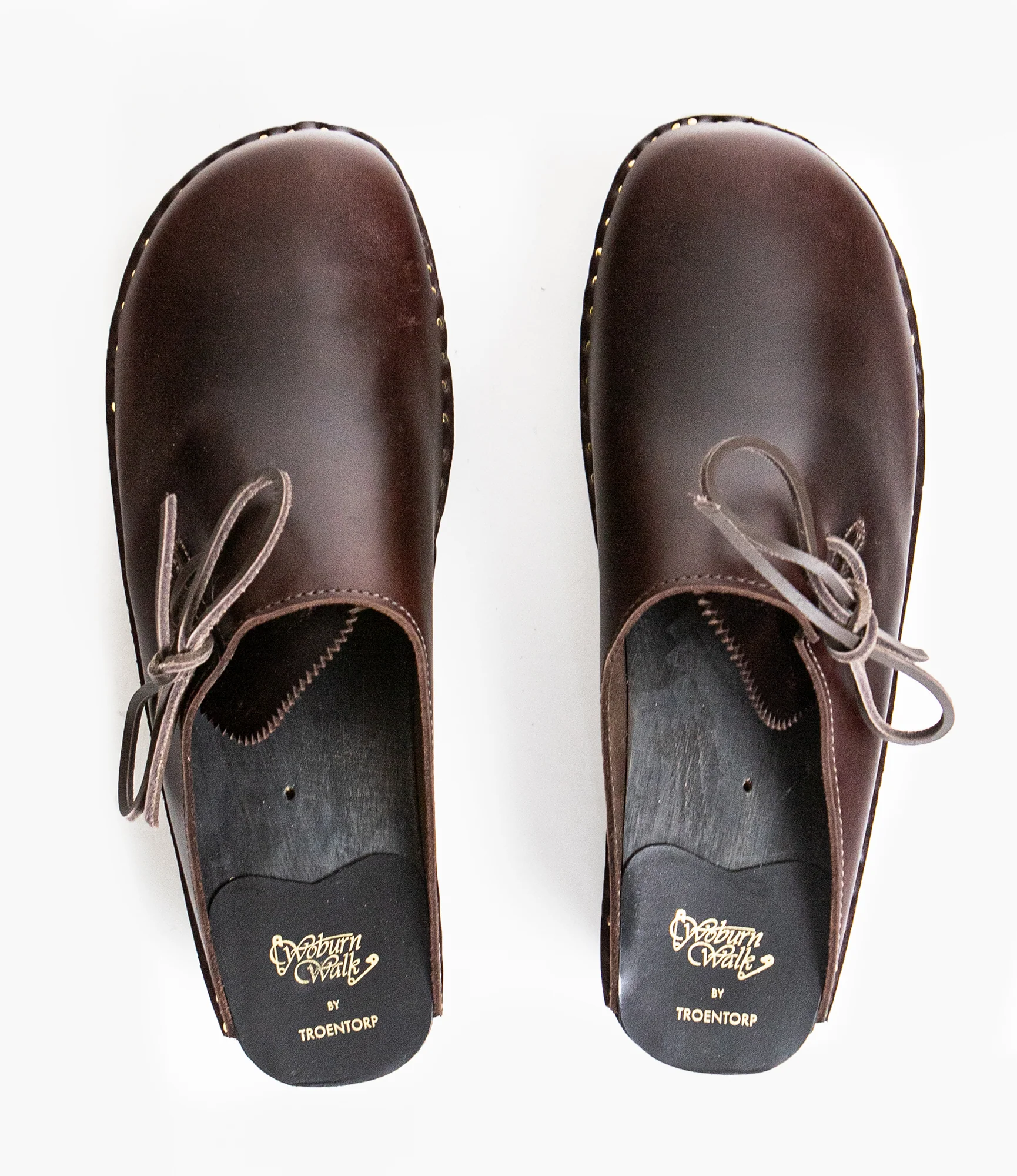 'Alps' Side Lace Clog – Brown Leather - Image 3