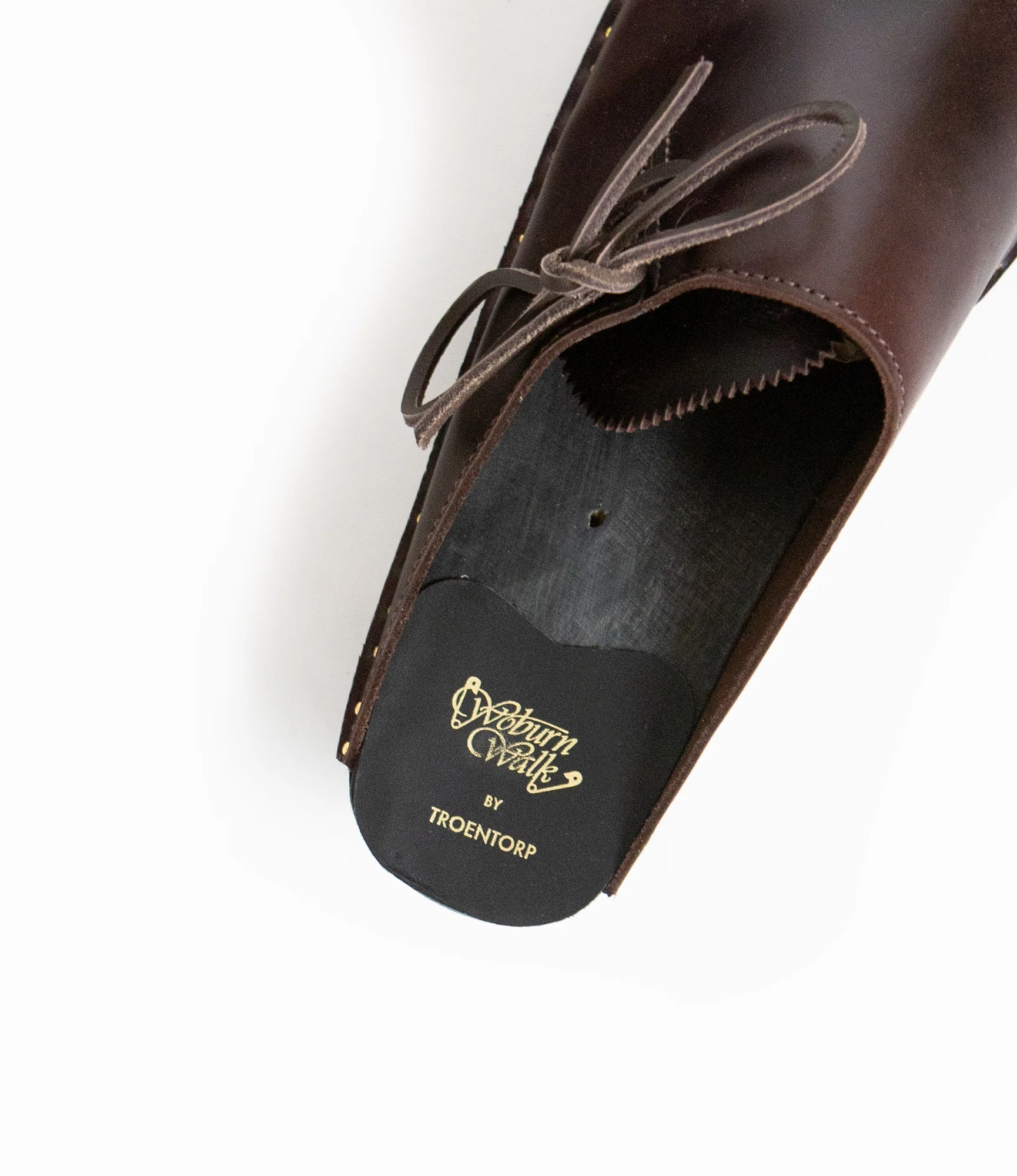 'Alps' Side Lace Clog – Brown Leather - Image 6