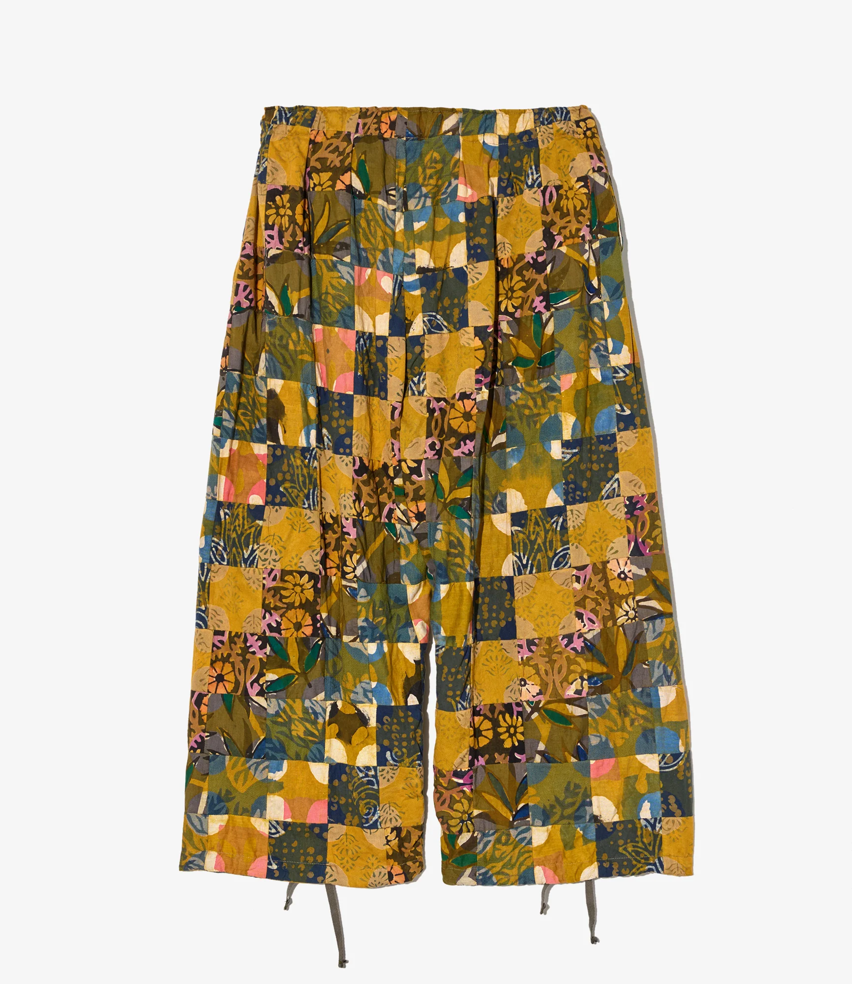 Balloon Pant – Olive Mixed Pattern Patchwork - Image 2