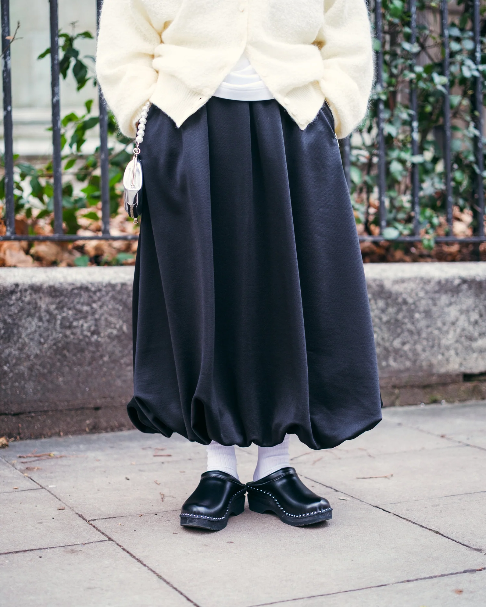 Balloon Track Skirt - Black Jersey - Image 2