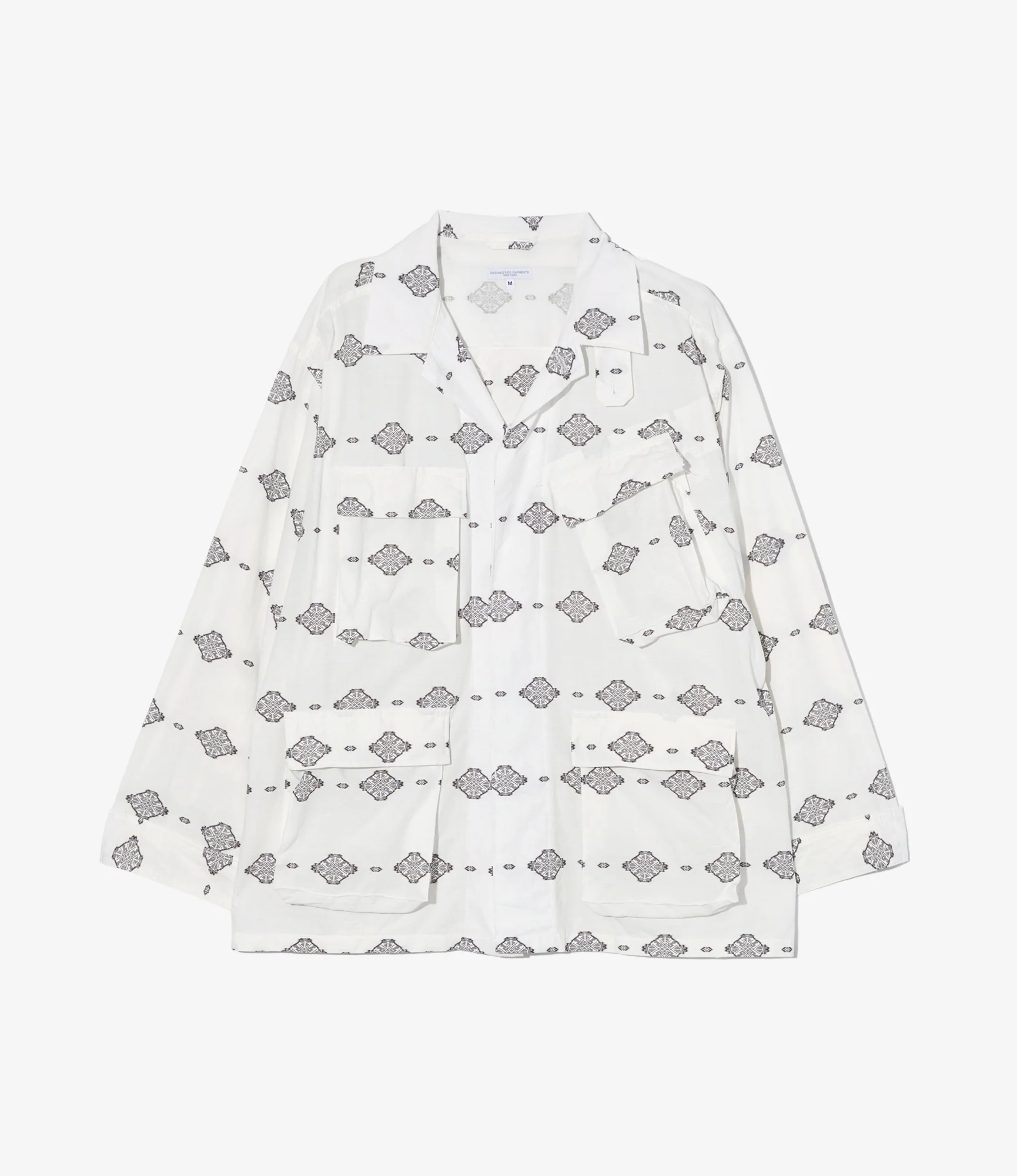 BDU Jacket – White Ikat Print