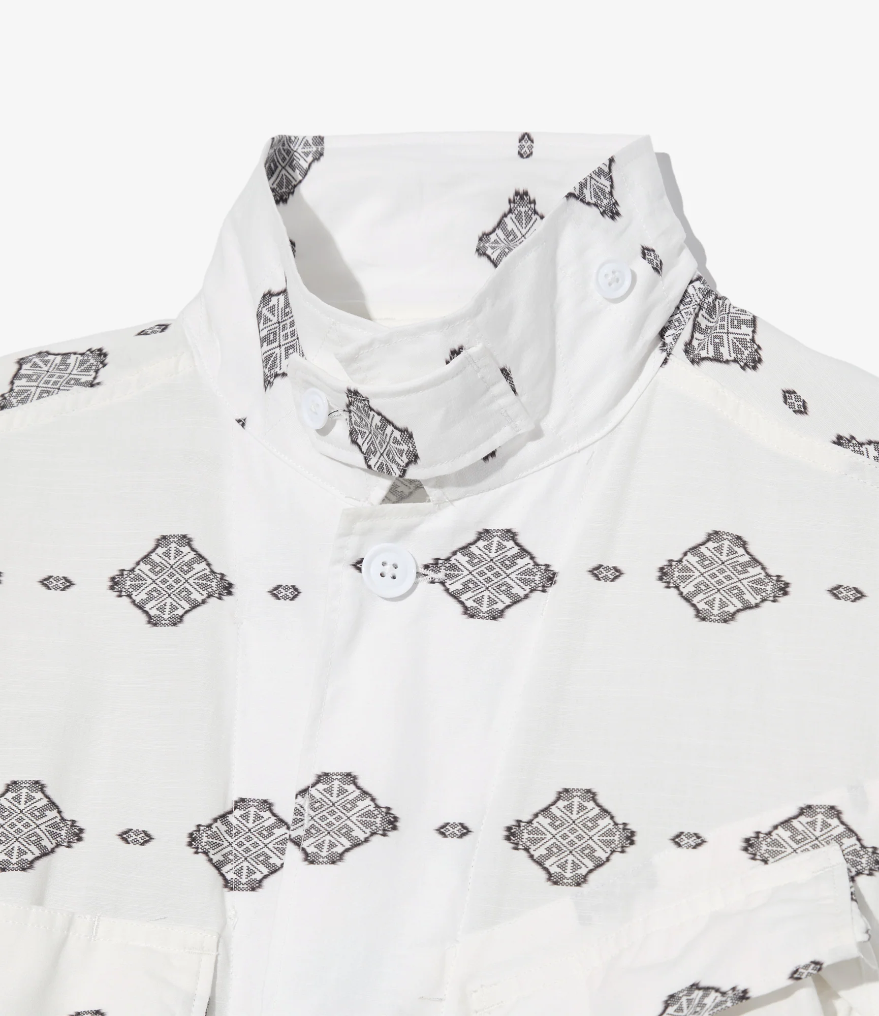 BDU Jacket – White Ikat Print - Image 3
