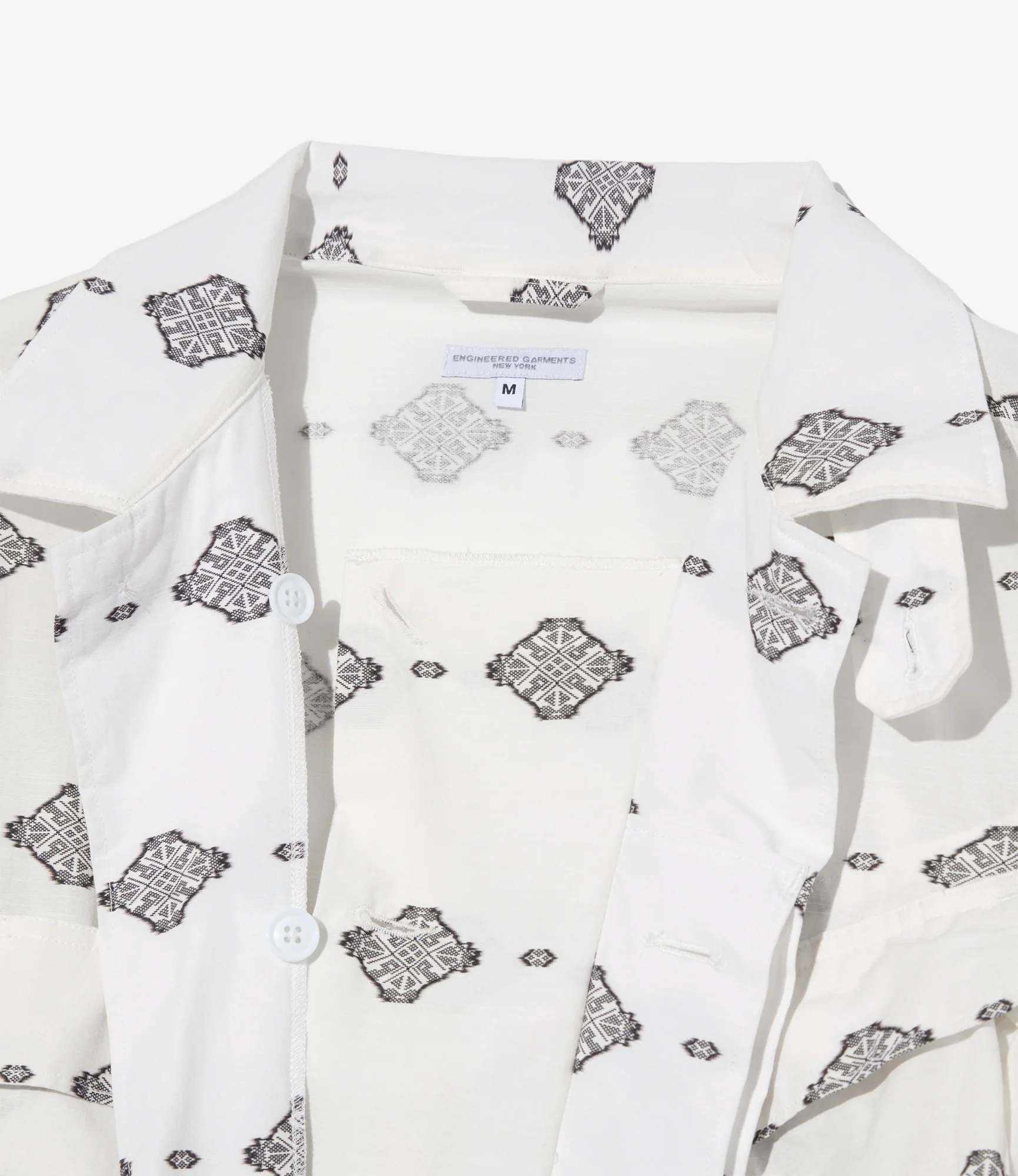 BDU Jacket – White Ikat Print - Image 4