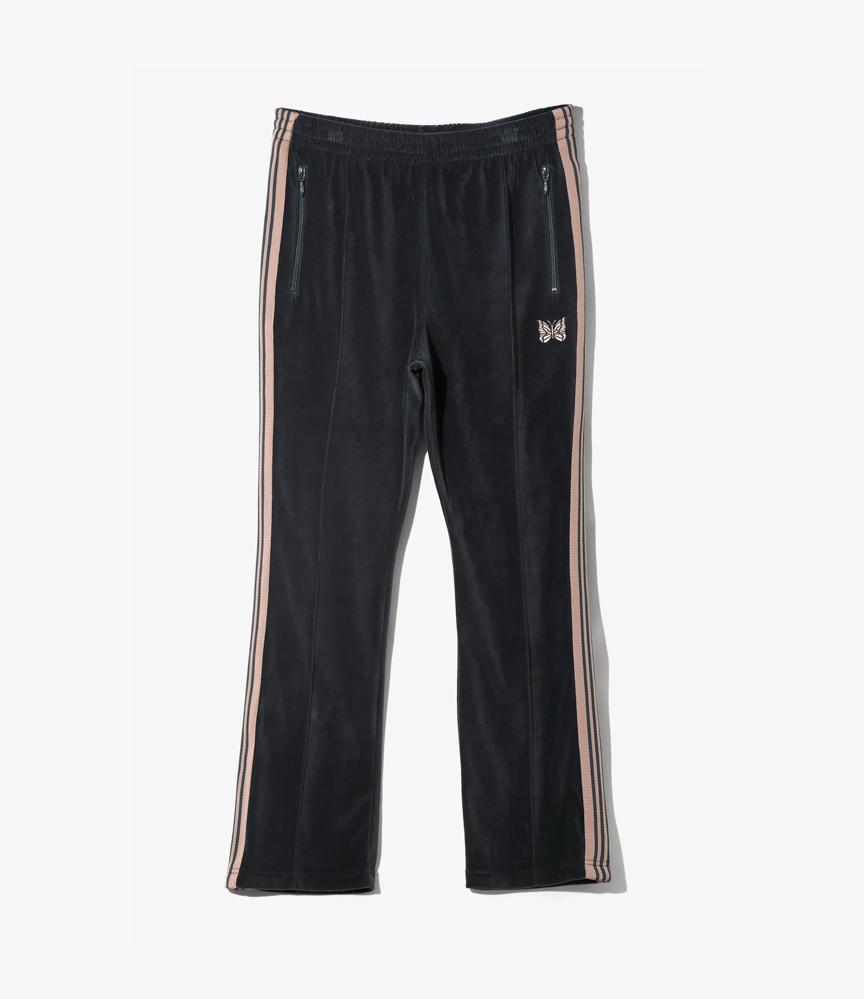Boot-Cut Track Pant – Steel Blue Velour
