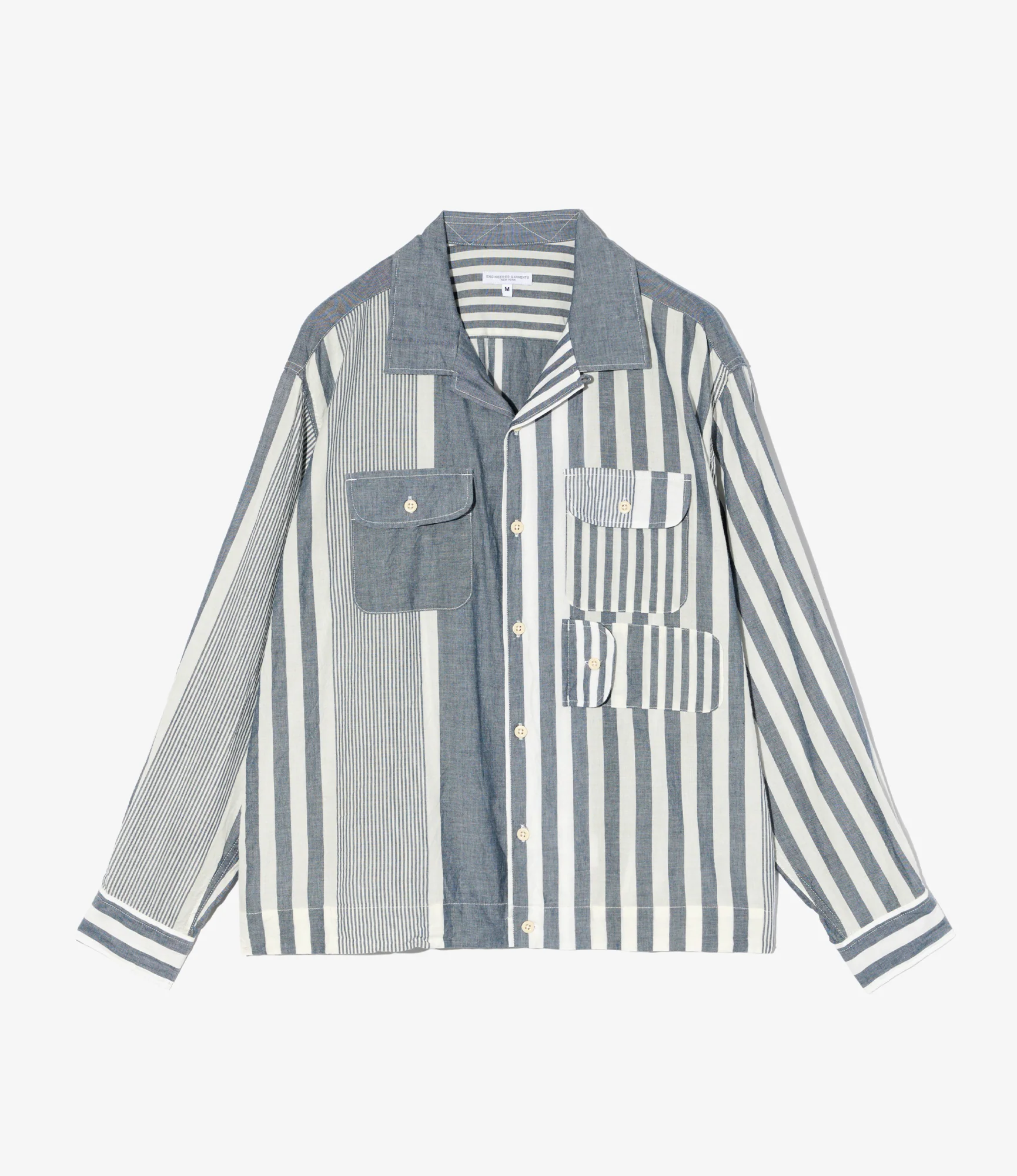 Bowling Shirt – Blue/White Striped Chambray