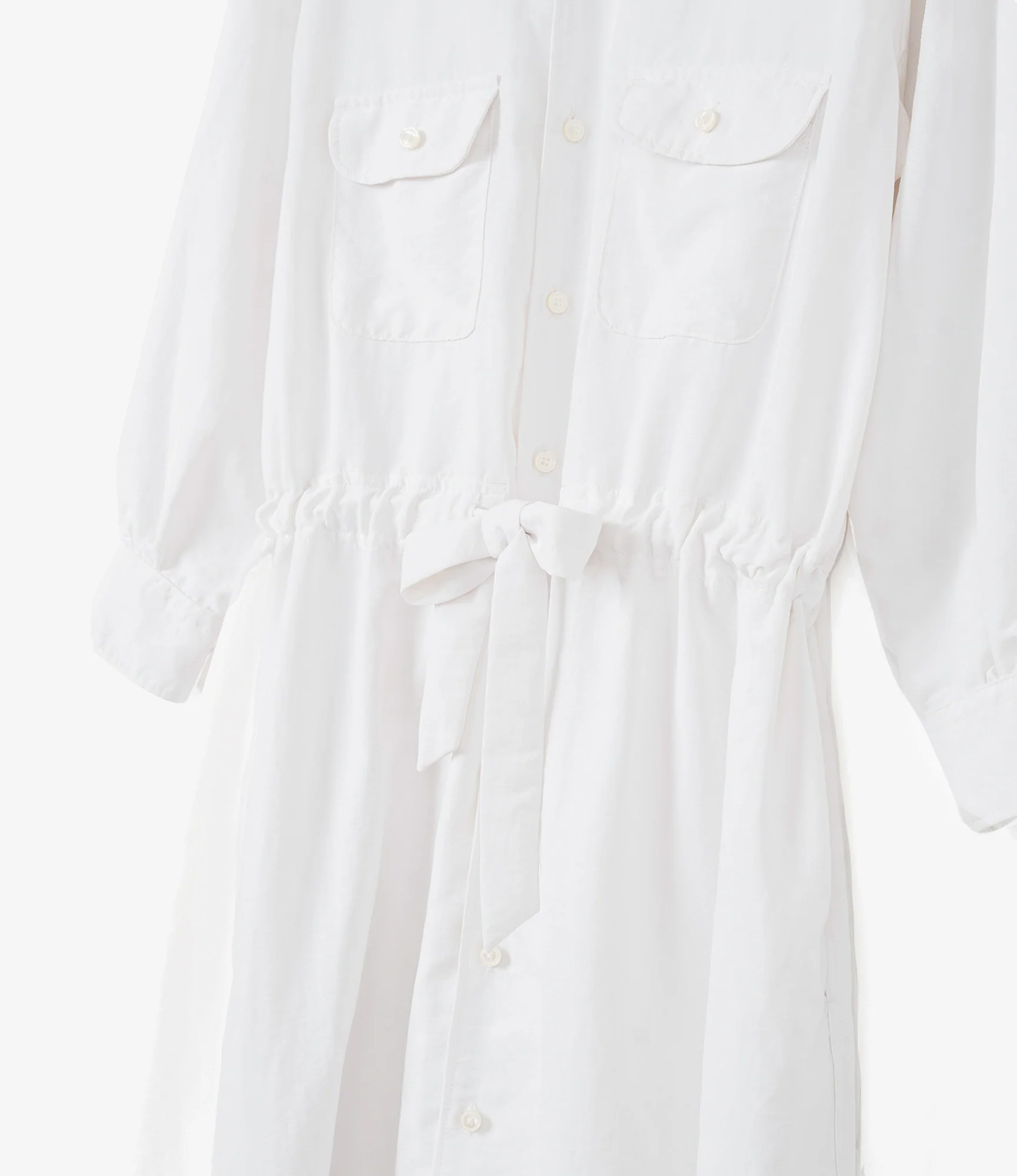 Button Down Dress – White 4-Ply Nylon Taslan - Image 4