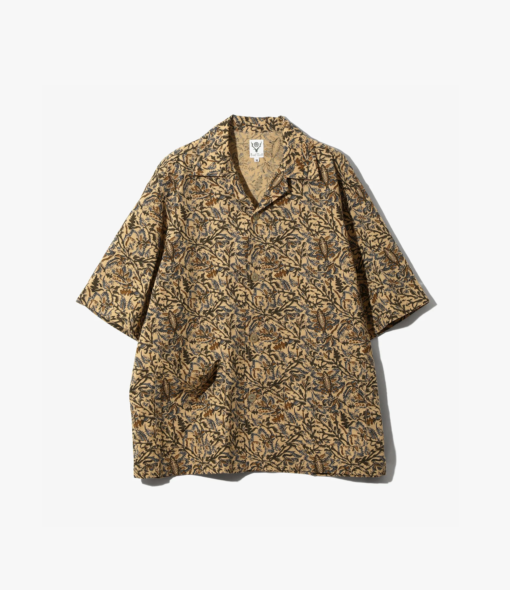 Cabana Shirt – Taupe/Blue Batik Print