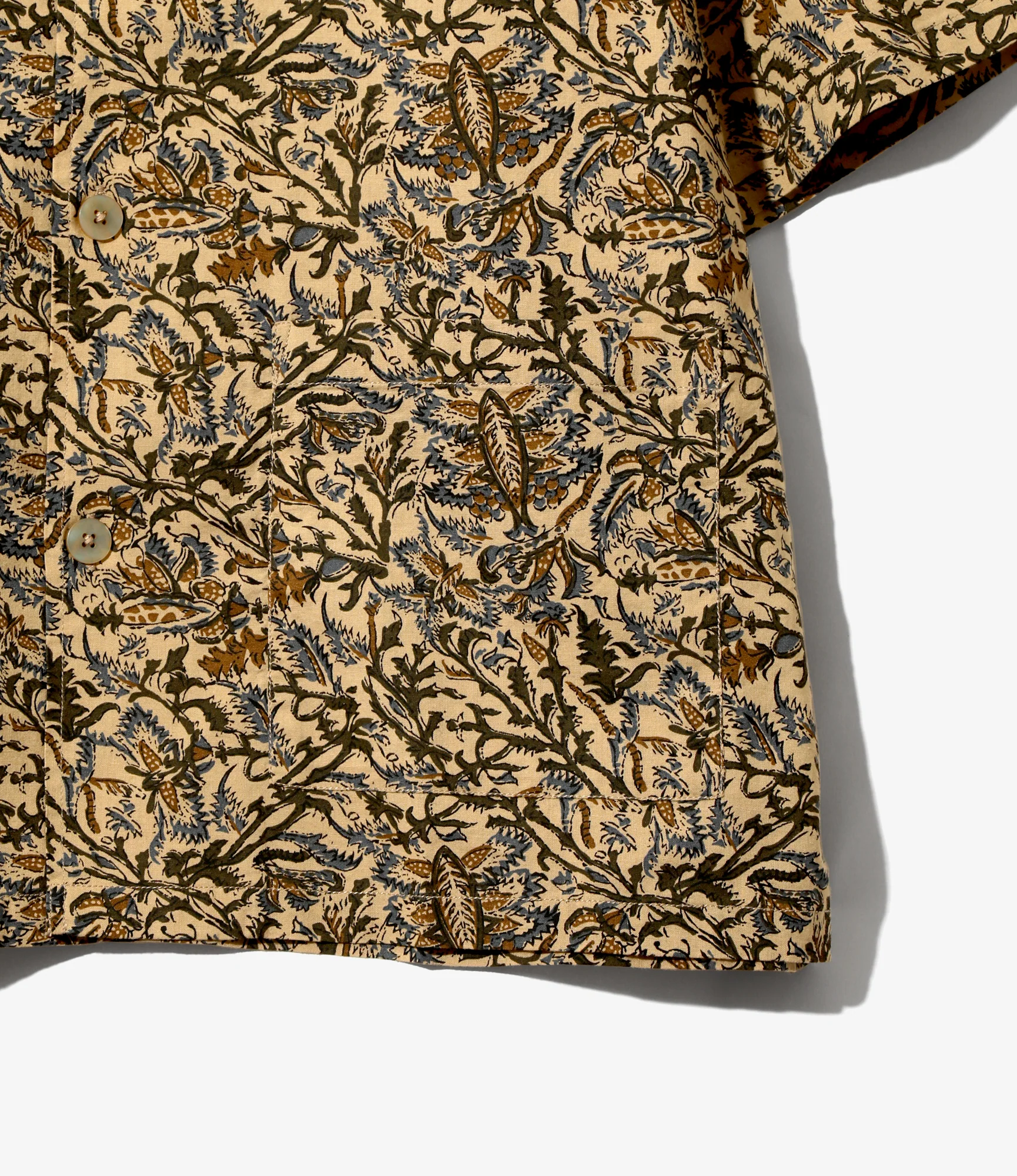 Cabana Shirt – Taupe/Blue Batik Print - Image 2