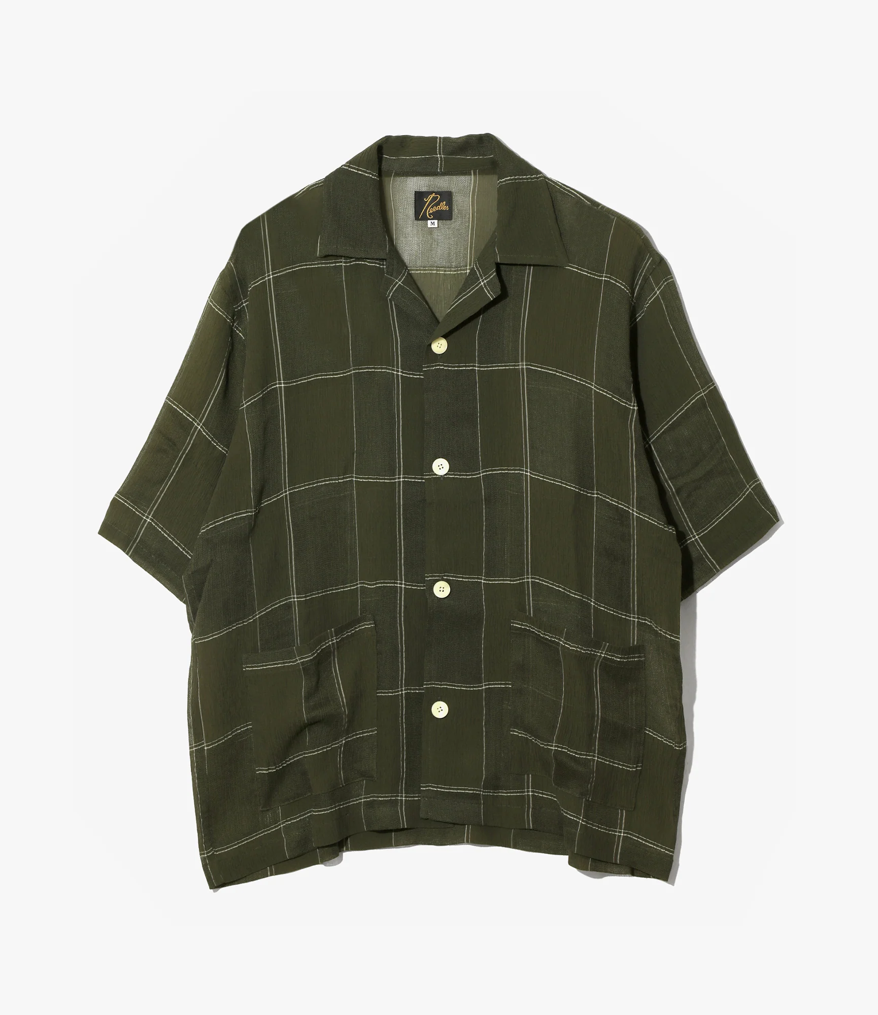 Cabana Short Sleeve Shirt – Olive Plaid Cupra Crepe