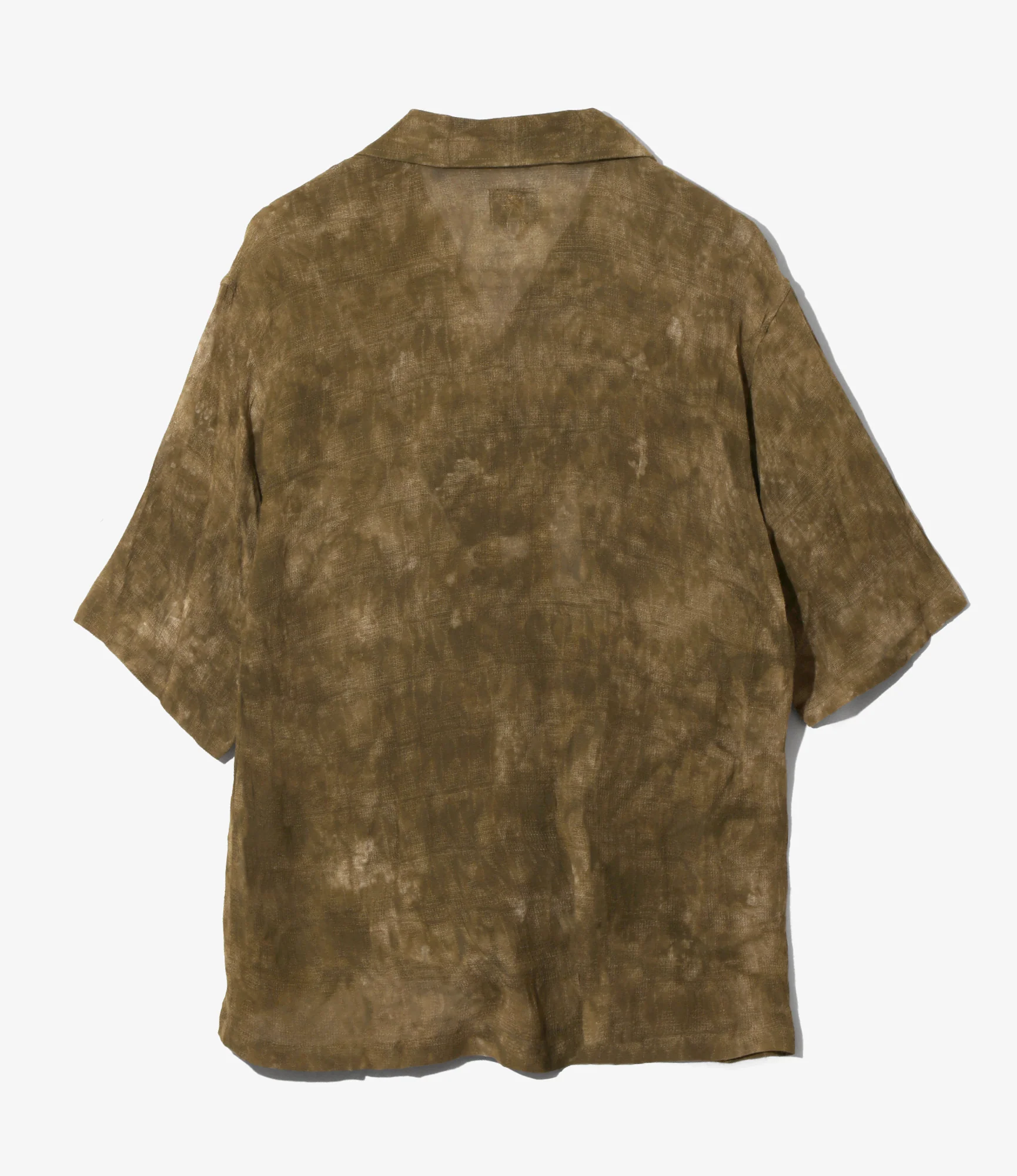 Cabana Short Sleeve Shirt – Olive Uneven Dyed Mesh - Image 4