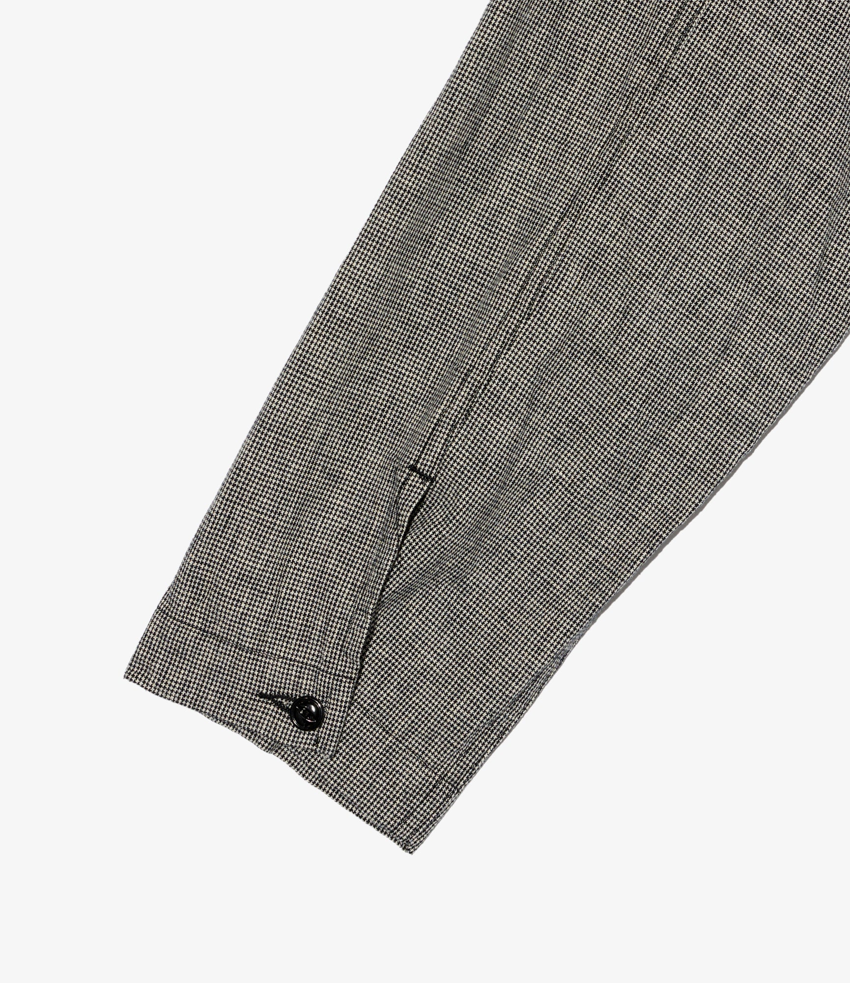Cagoule Shirt – Grey Houndstooth Cotton/Linen - Image 6
