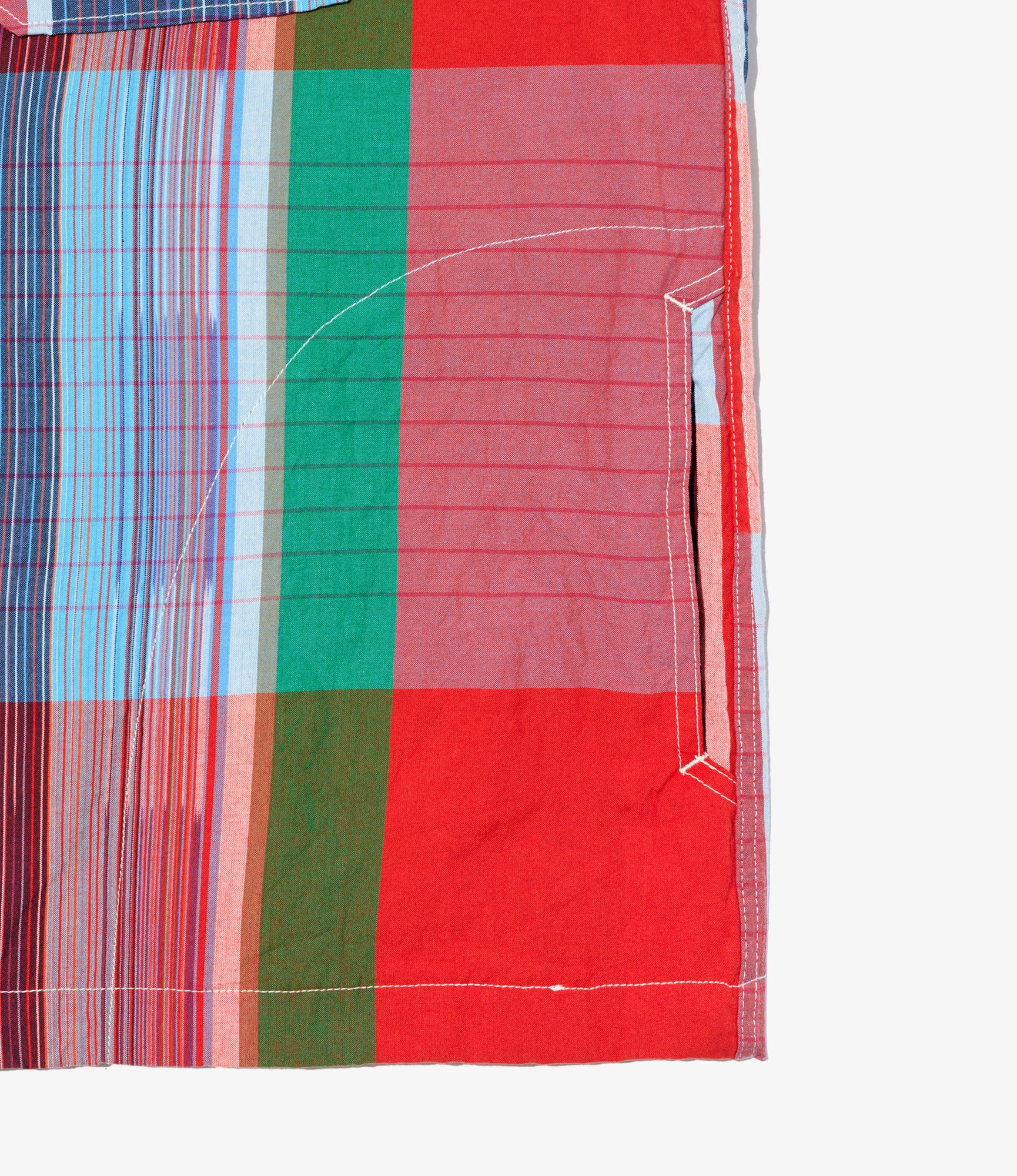 Cagoule Shirt – Red Big Madras Plaid - Image 4