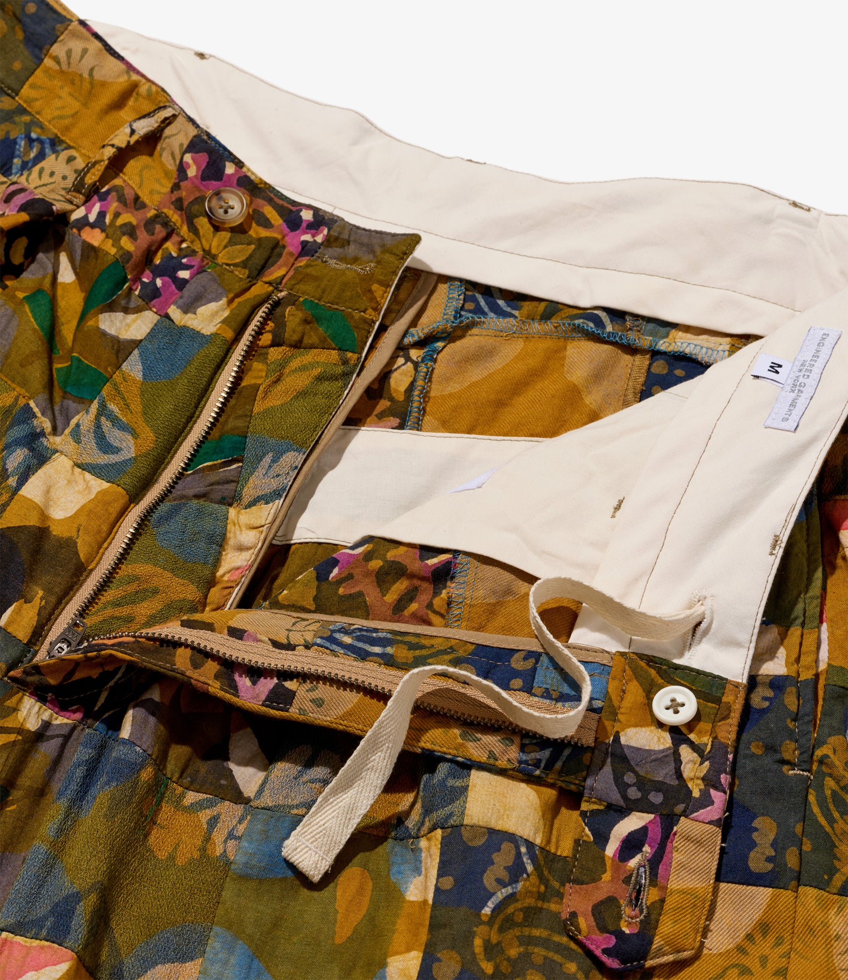 Carlyle Pant – Olive Mixed Pattern Patchwork - Image 5