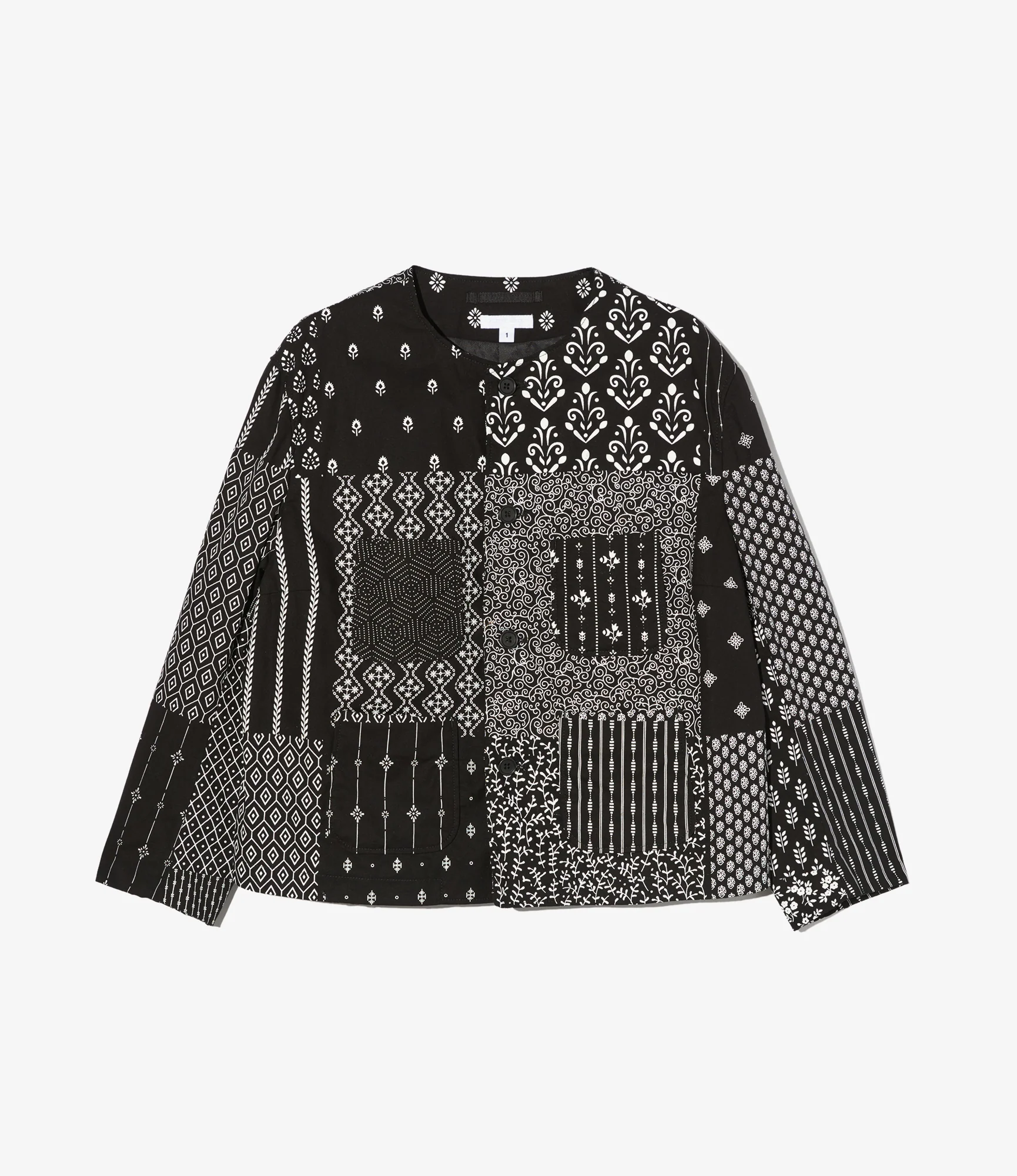 CN Jacket – Black/White Patchwork Print