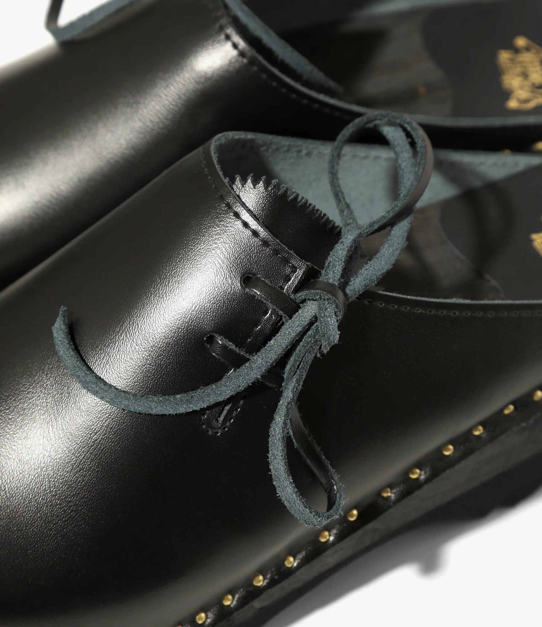 'Alps' Side Lace Clog – Black Leather - Image 3