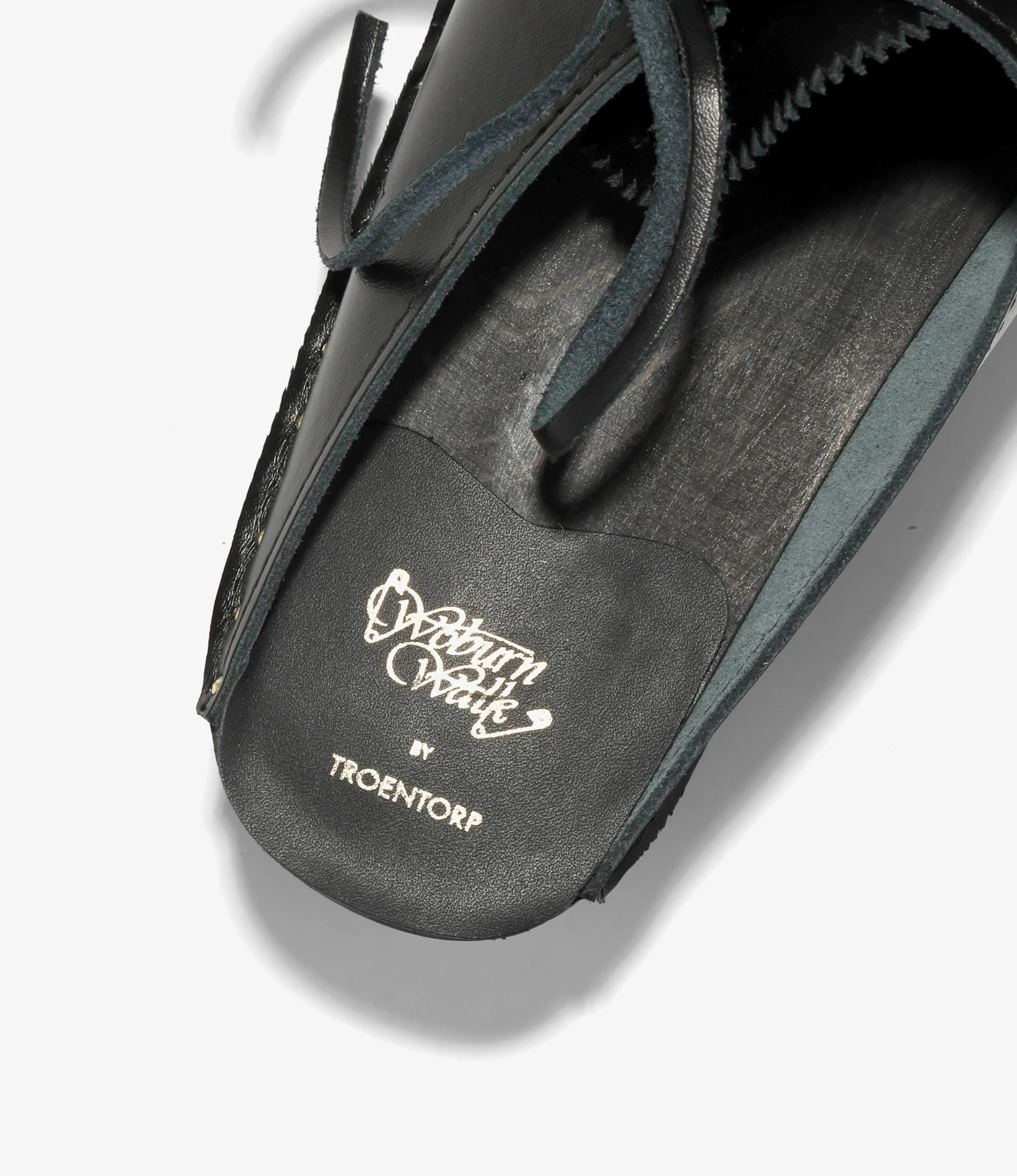 'Alps' Side Lace Clog – Black Leather - Image 5