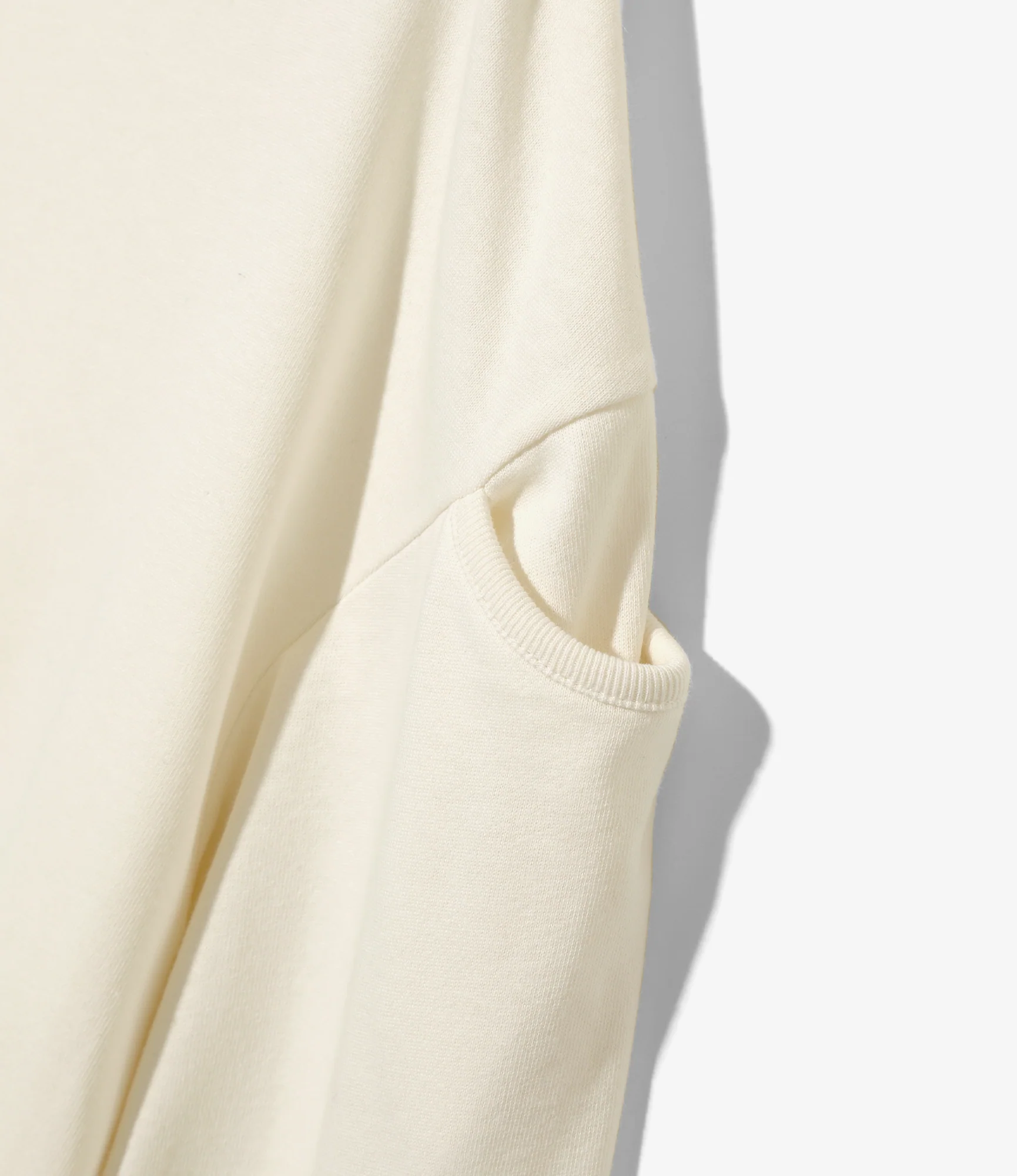 Fisherman Boat Neck Gusset Shirt – Off White - Image 3