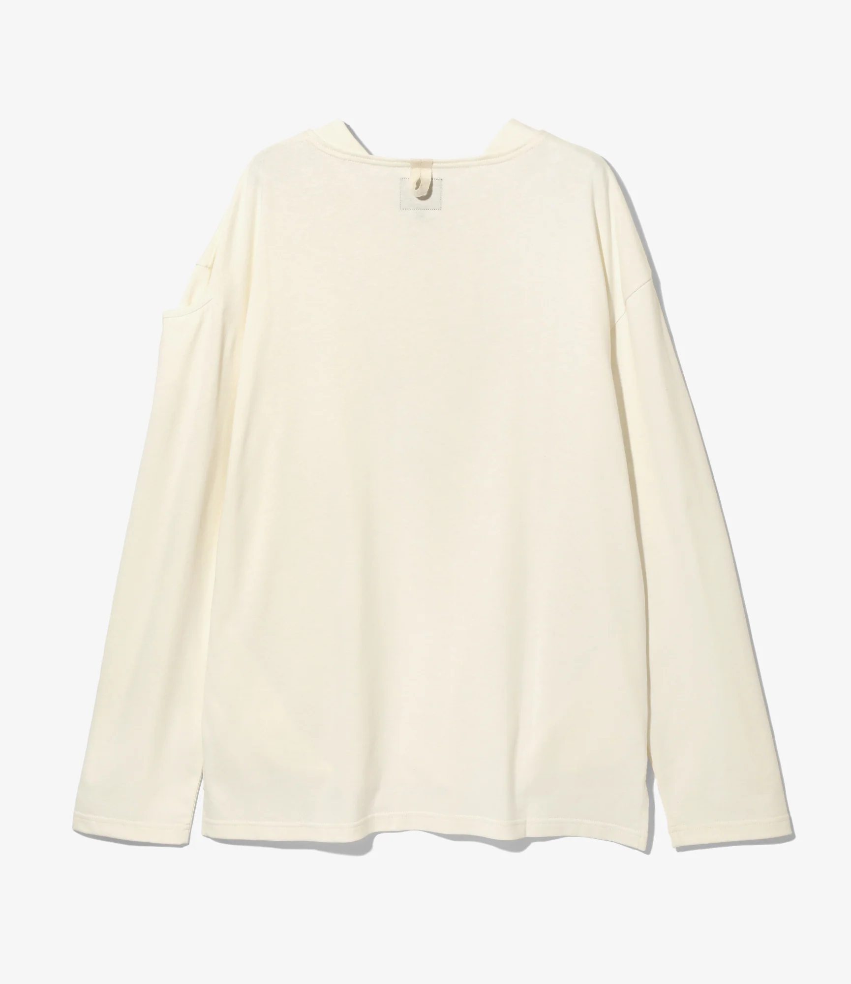 Fisherman Boat Neck Gusset Shirt – Off White - Image 5