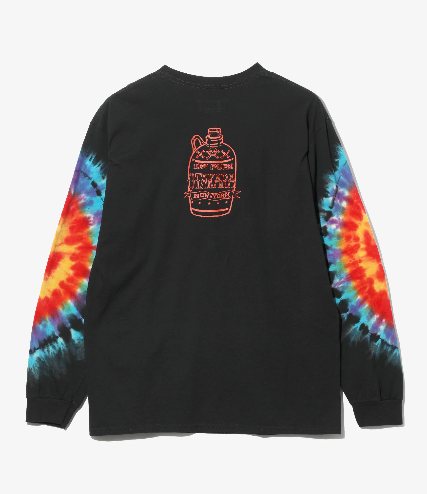 Crew Neck L/S T-Shirt – Tie Dye 'Dead Man' Print - Image 3