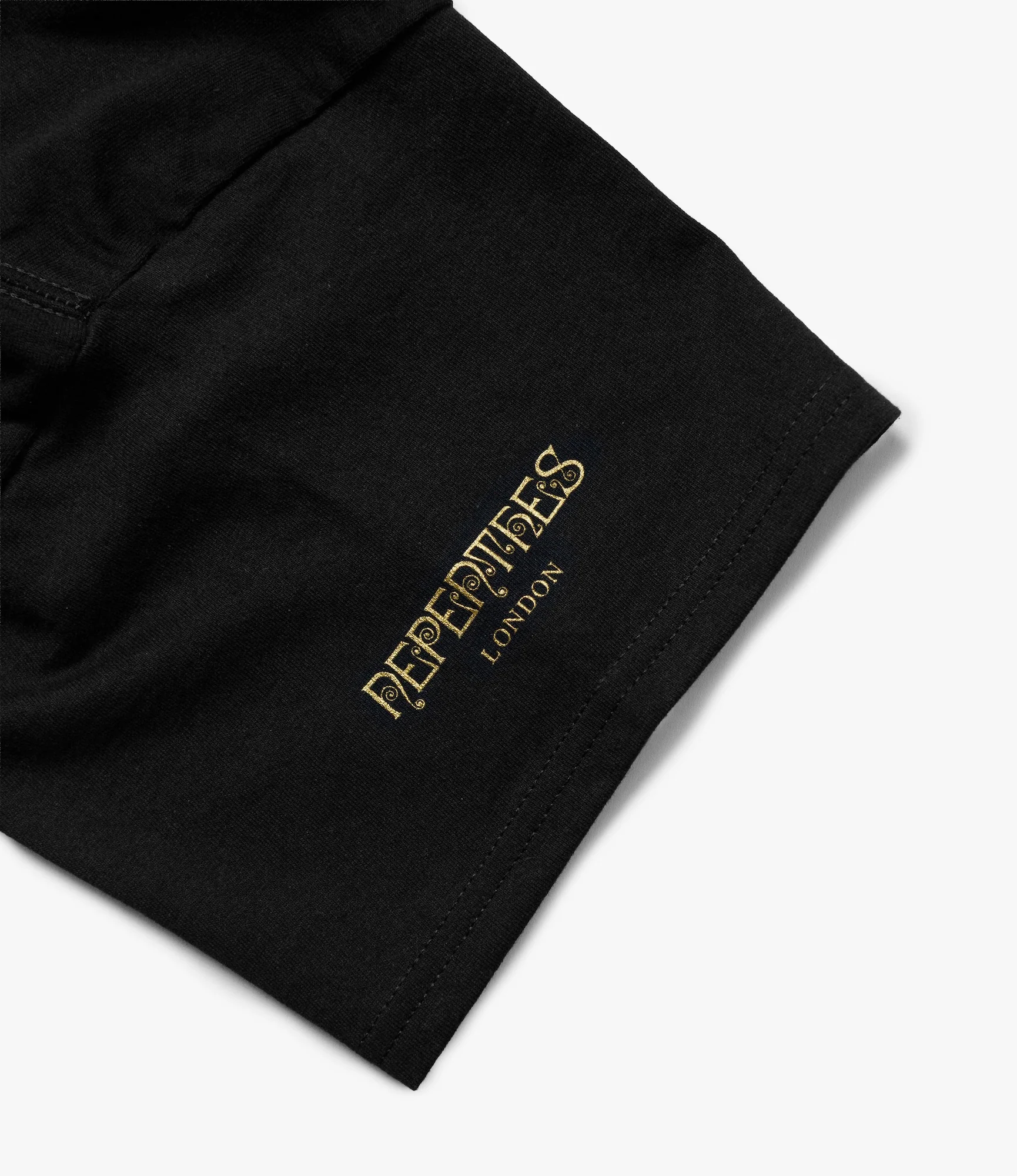 Crew Neck T-Shirt – Black 'Nepenthes London' Print - Image 3