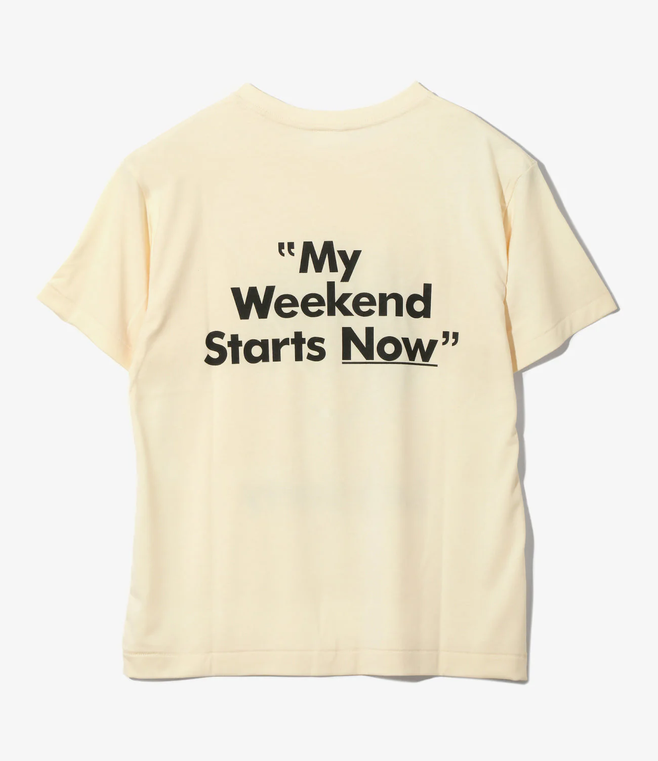 Crew Neck T-Shirt – Natural 'Let's Party' Print - Image 3