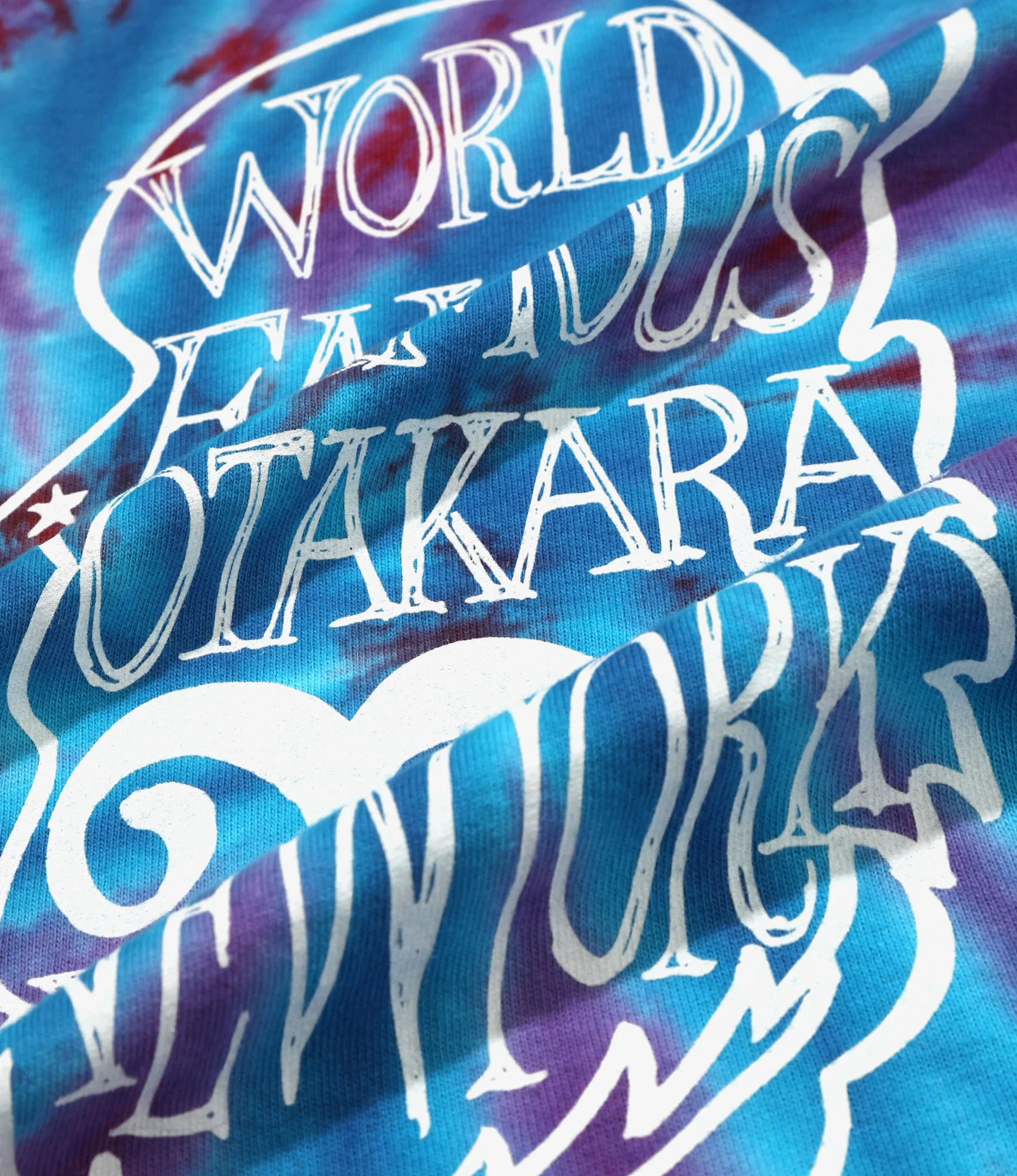 Crew Neck T-Shirt – Tie Dye 'World Famous' Print - Image 5