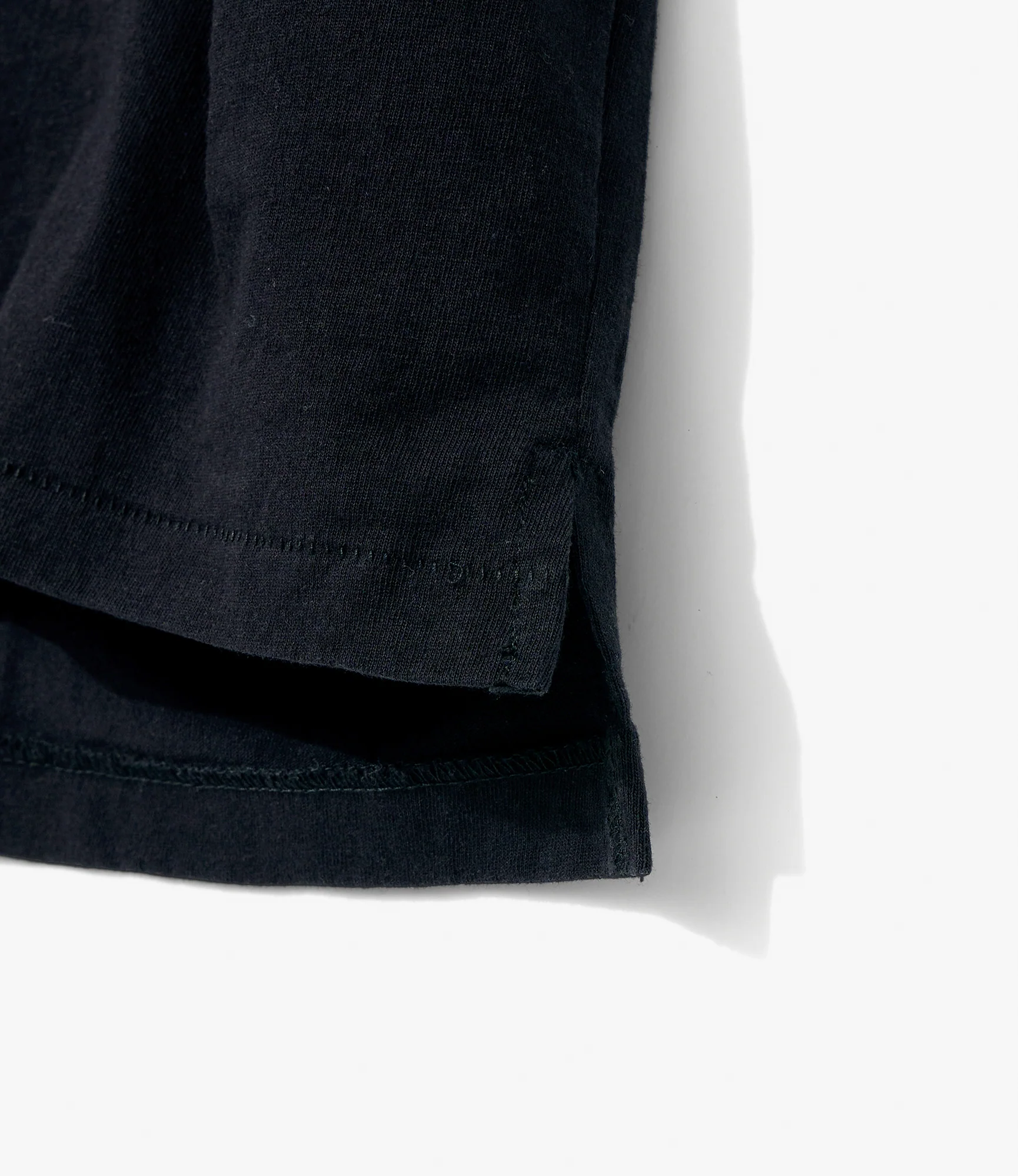Cross Neck Pocket T-Shirt – Black - Image 3