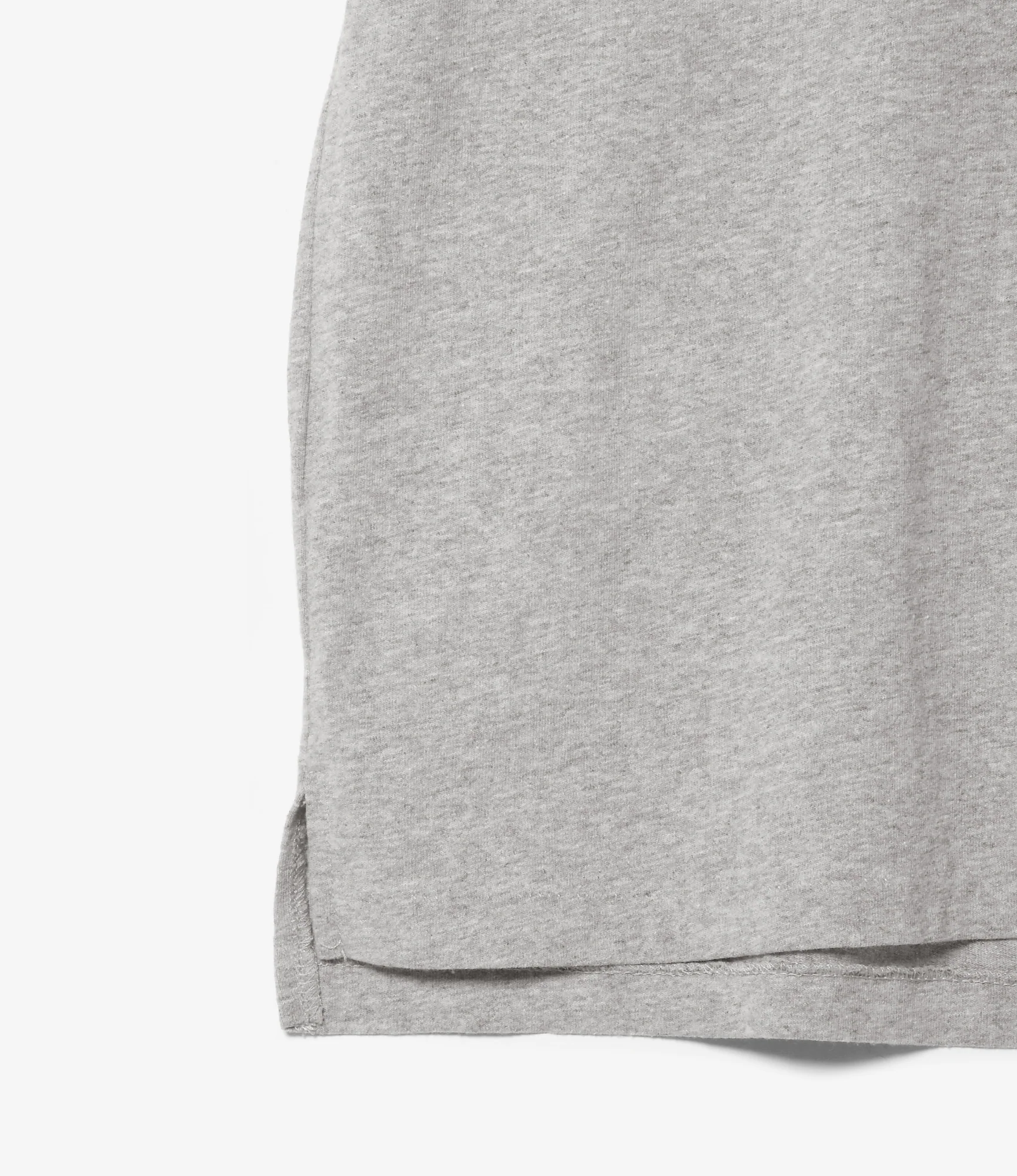 Cross Neck T–Shirt – Grey 'Footprint' Print - Image 5