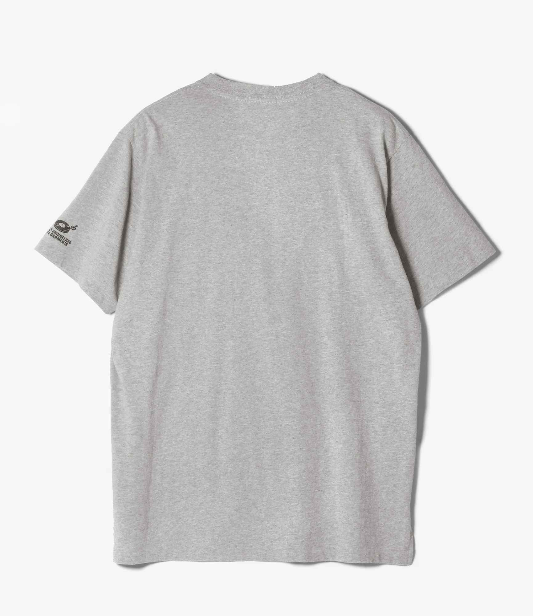 Cross Neck T–Shirt – Grey 'Footprint' Print - Image 6