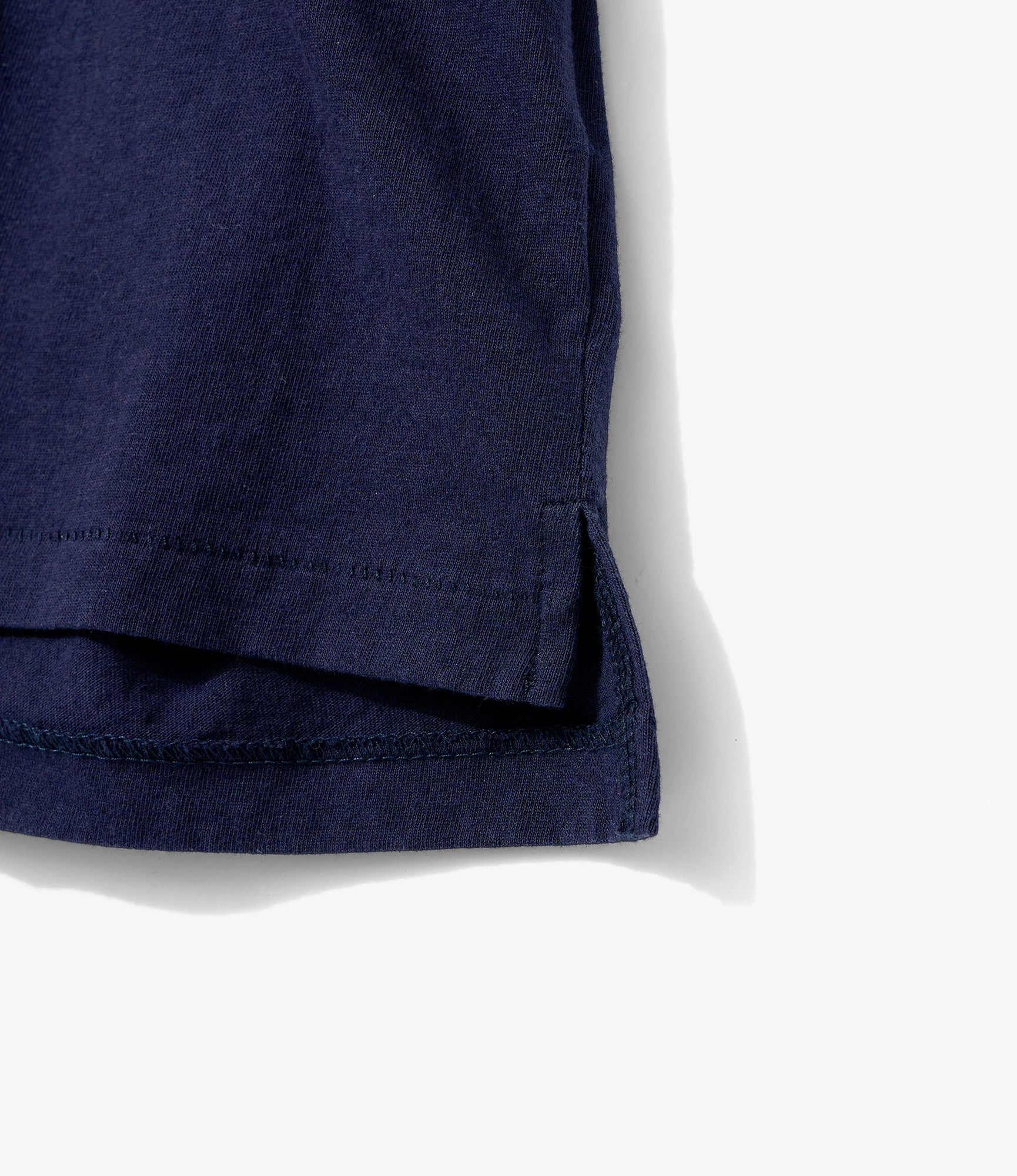 Cross Neck Pocket T-Shirt – Navy - Image 3