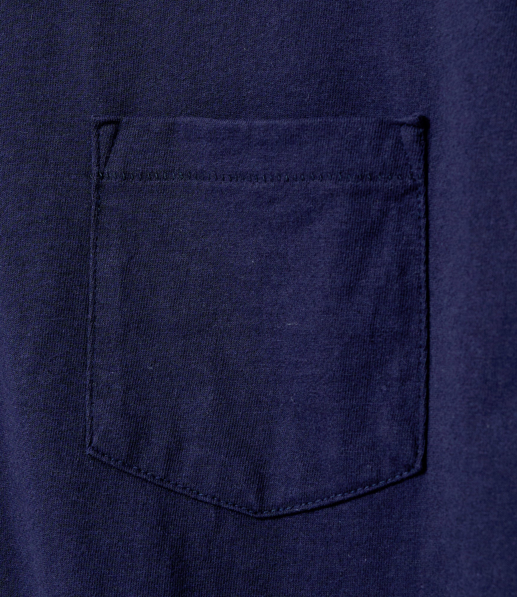 Cross Neck Pocket T-Shirt – Navy - Image 4