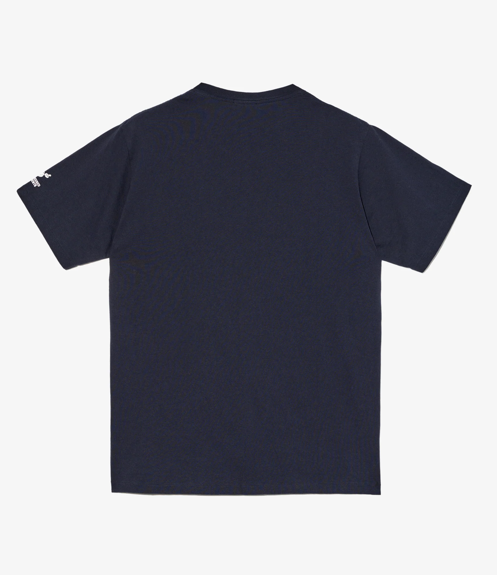 Cross Neck T–Shirt – Navy 'Flower' Print - Image 3