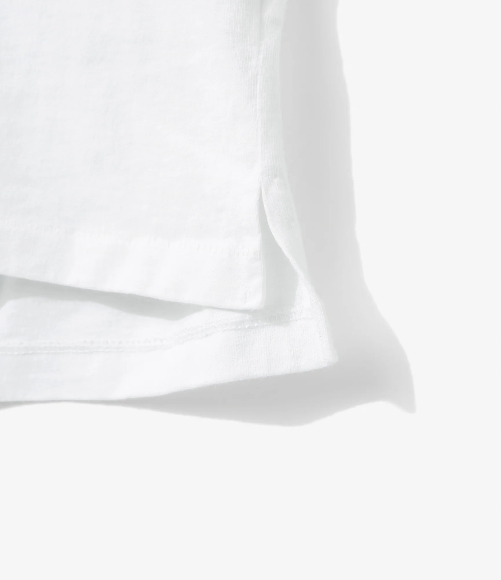 Cross Neck Pocket T-Shirt – White - Image 3