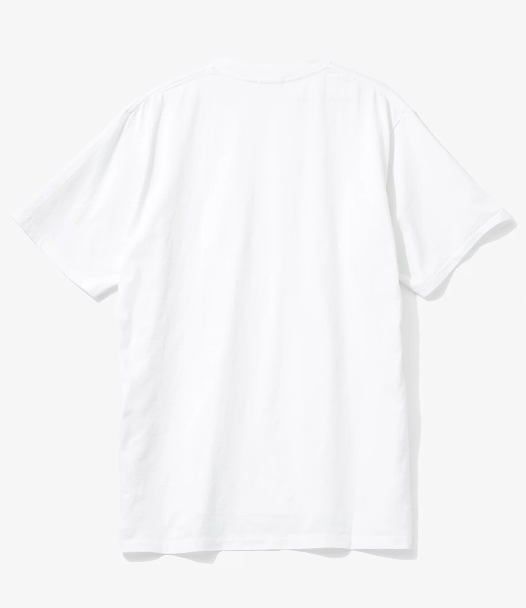 Cross Neck Pocket T-Shirt – White - Image 5