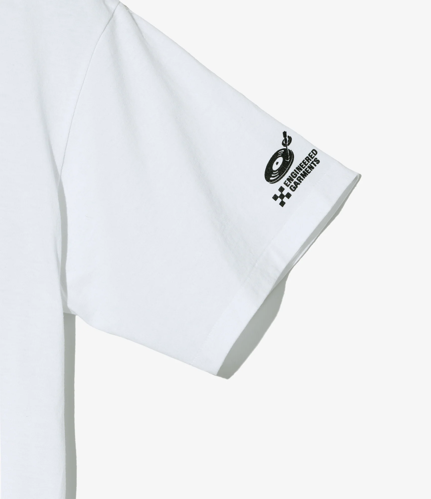 Cross Neck T–Shirt – White 'Flower' Print - Image 2