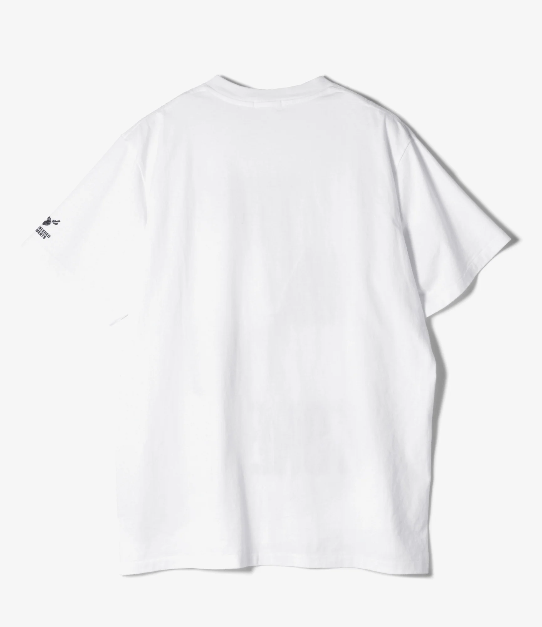 Cross Neck T–Shirt – White 'Footprint' Print - Image 6