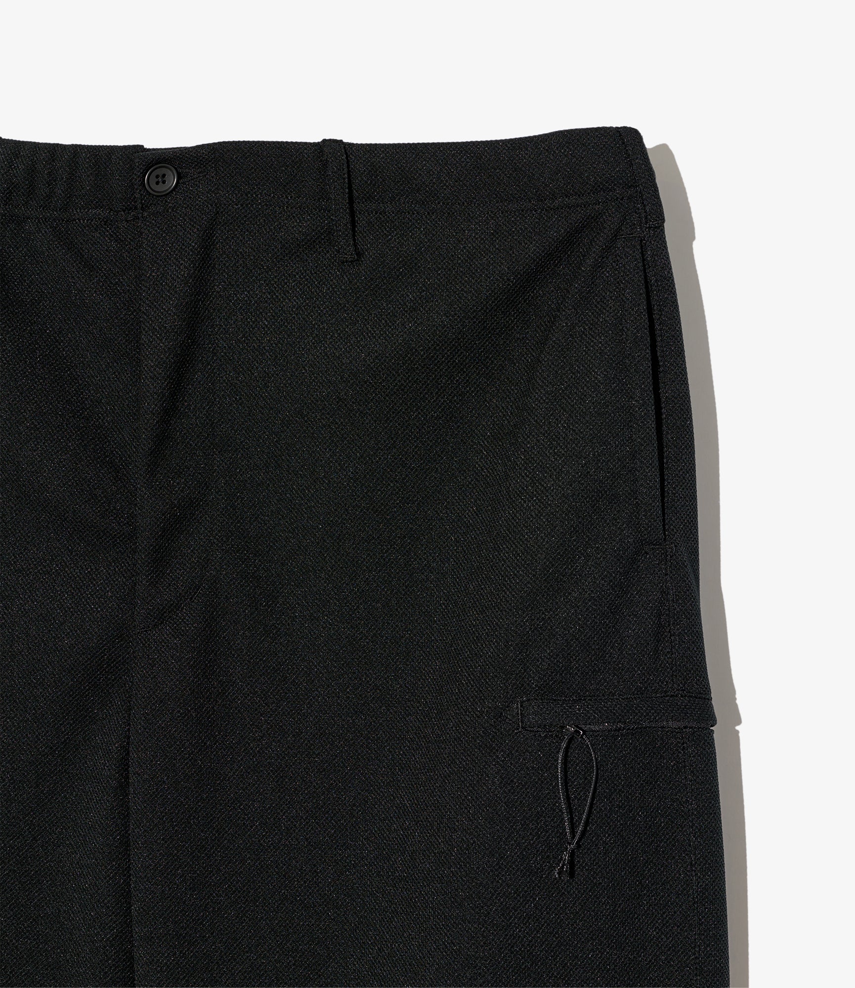 Drawstring Pant – Black Diamond Knit Polyester - Image 3