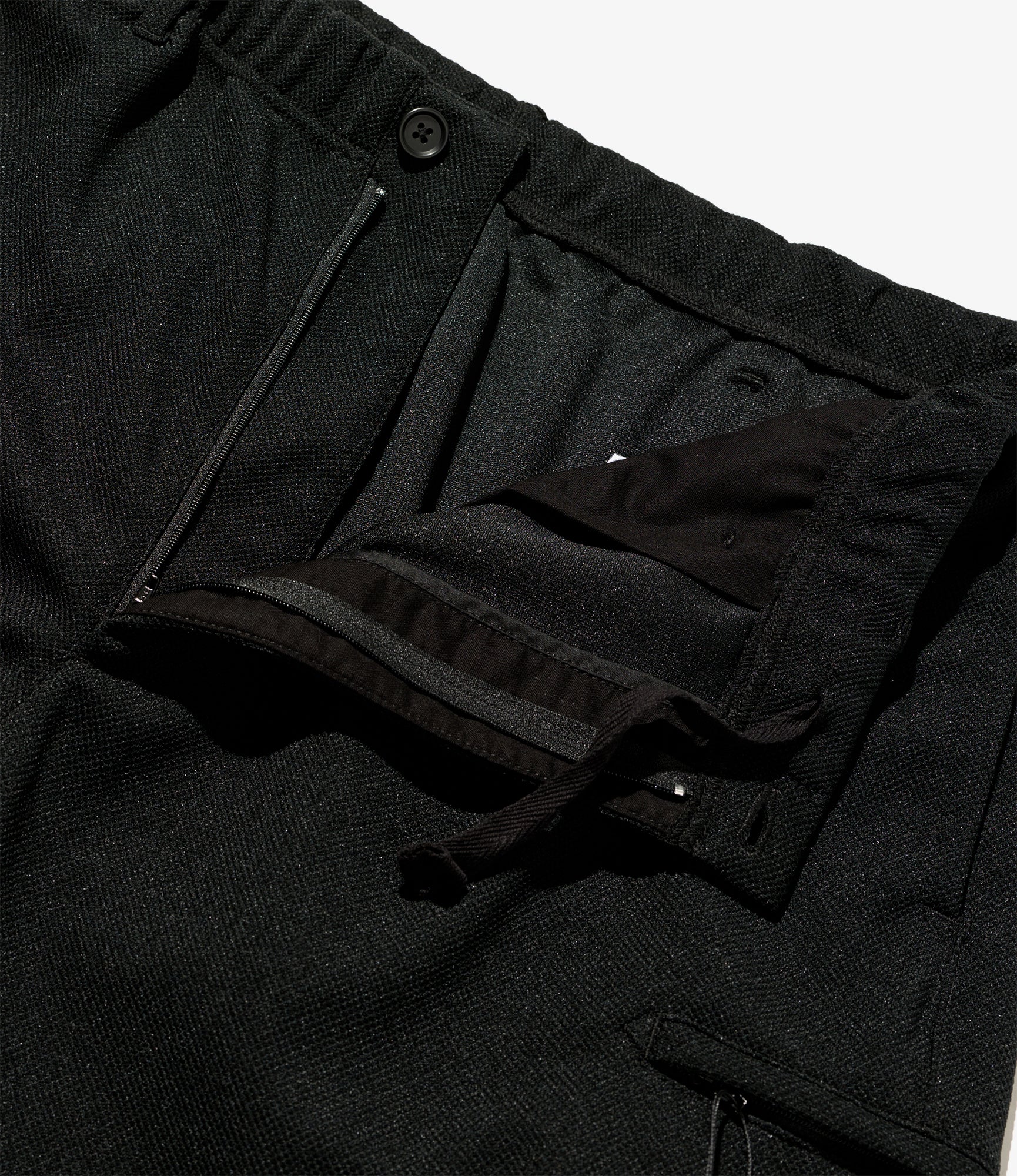 Drawstring Pant – Black Diamond Knit Polyester - Image 4