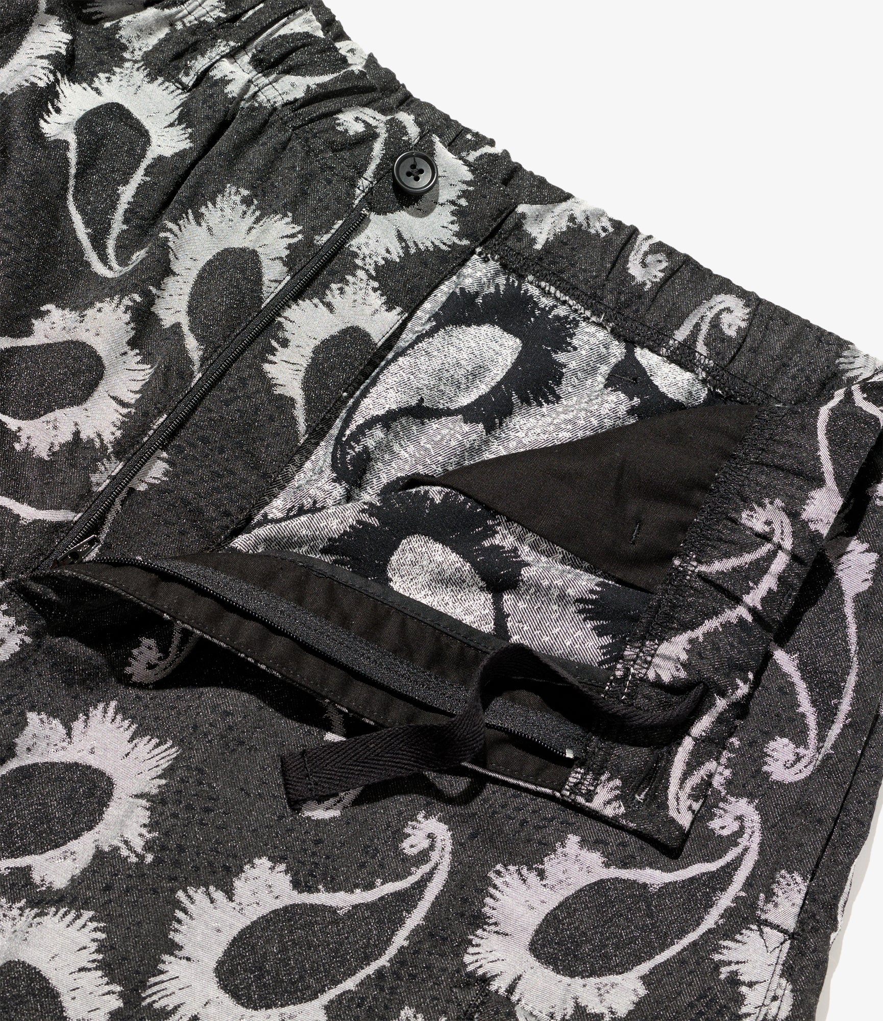 Drawstring Pant – Black Paisley Jacquard - Image 4