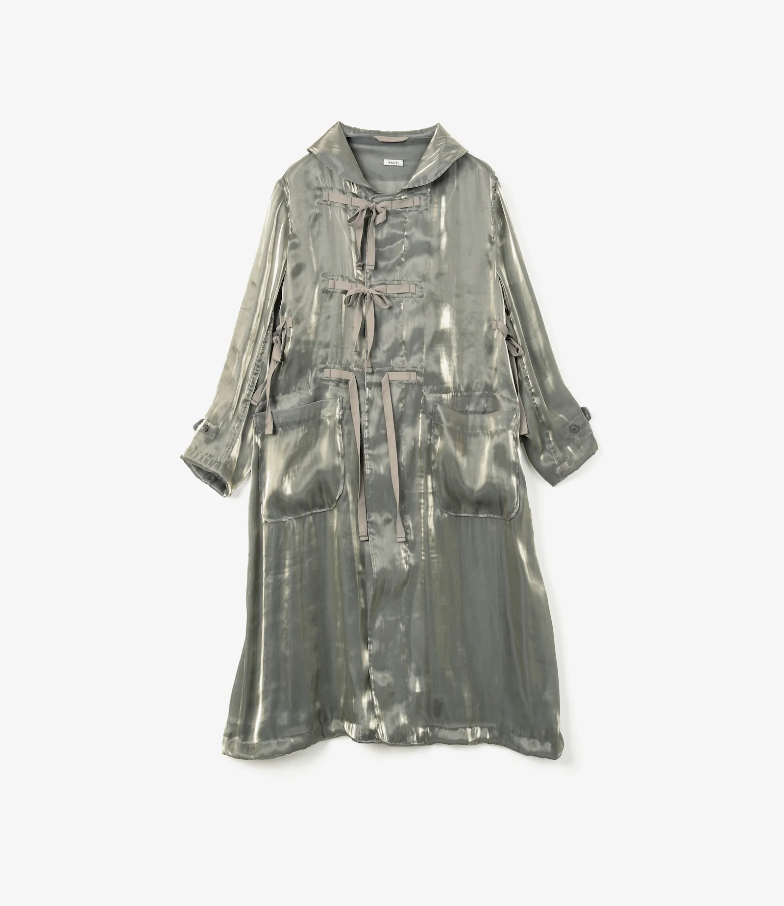 Duffle Dress – Grey Satin Weave