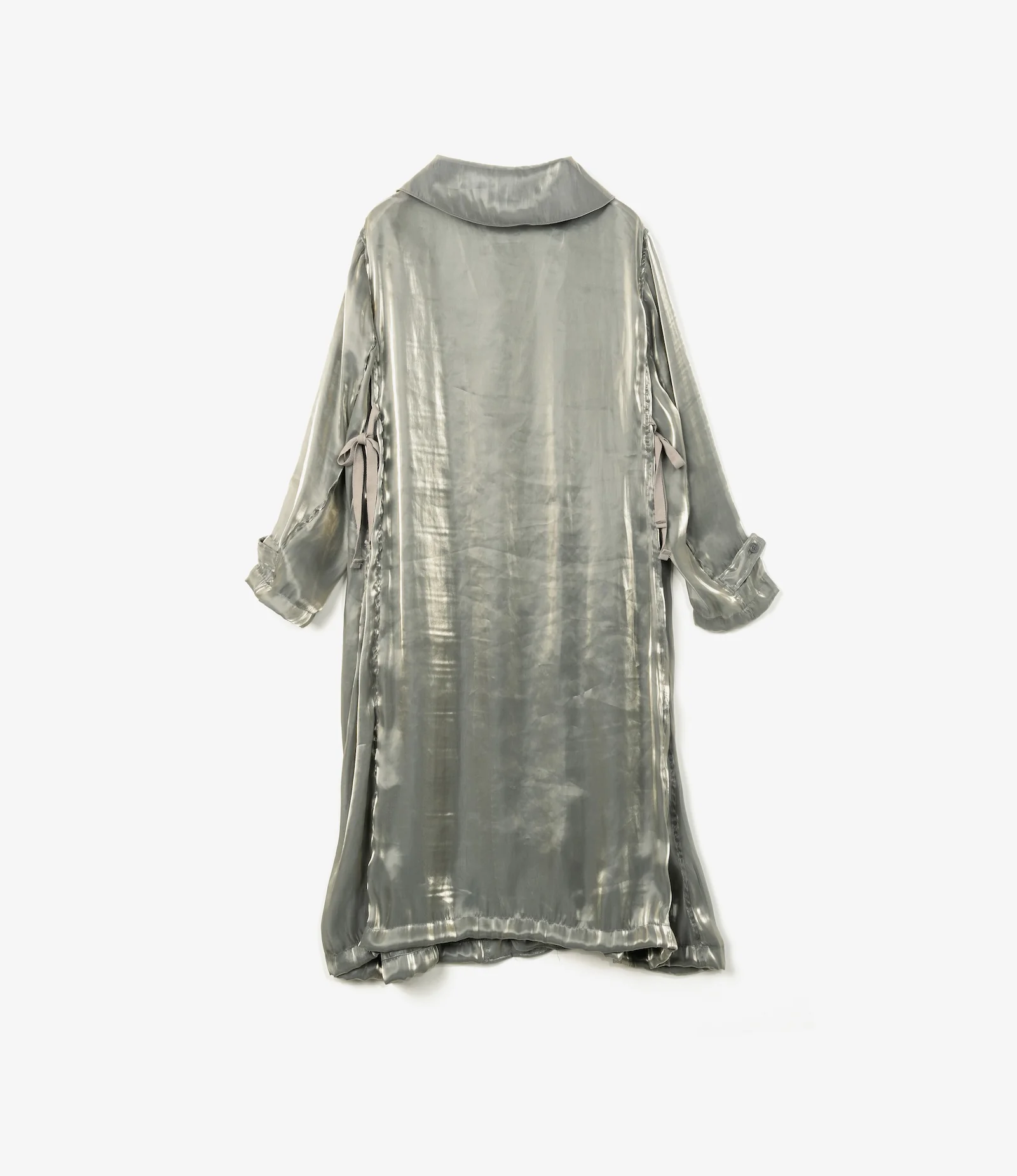 Duffle Dress – Grey Satin Weave - Image 3