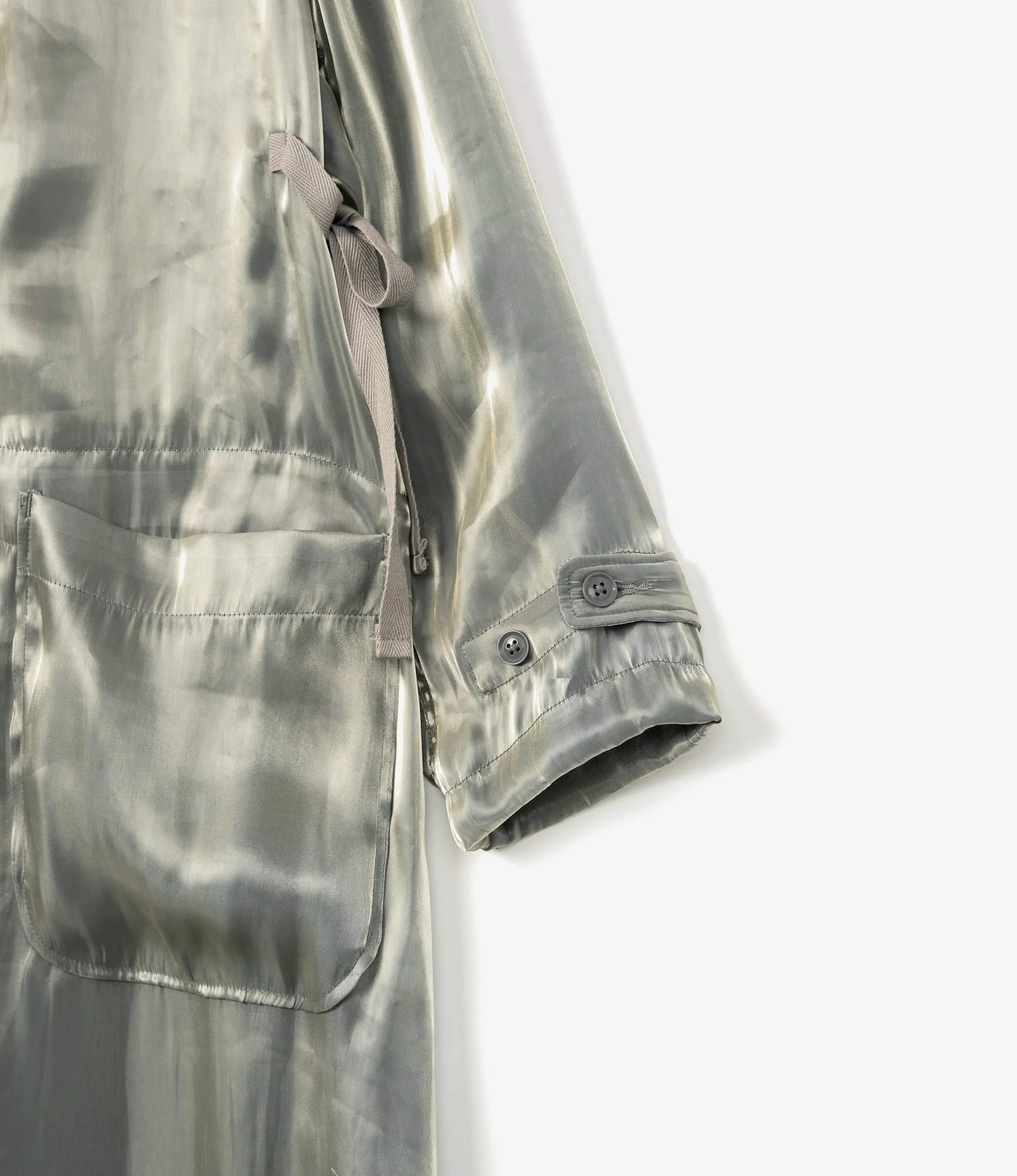 Duffle Dress – Grey Satin Weave - Image 5