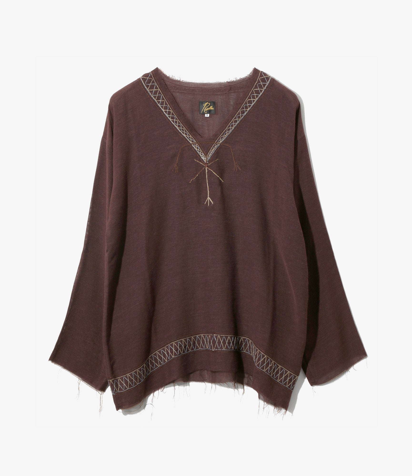Embroidered Tunic – Burgundy Gauze