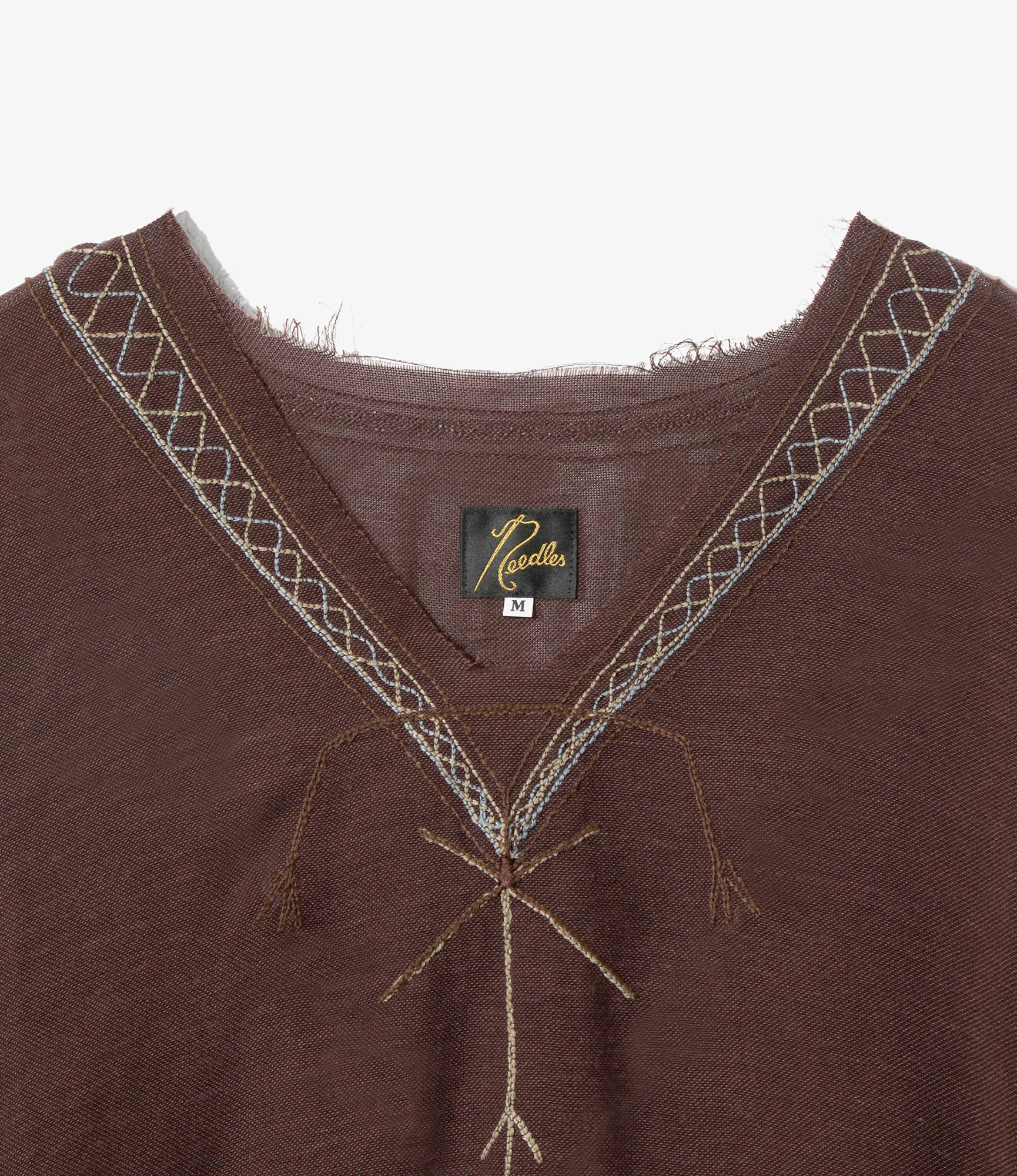 Embroidered Tunic – Burgundy Gauze - Image 2