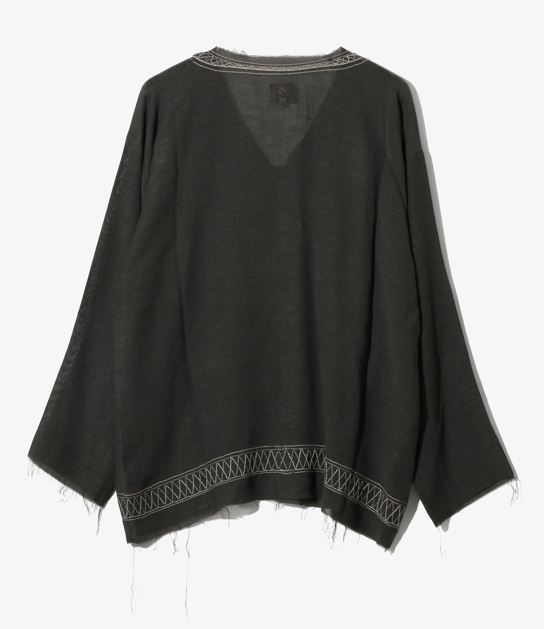 Embroidered Tunic – Charcoal Gauze - Image 5