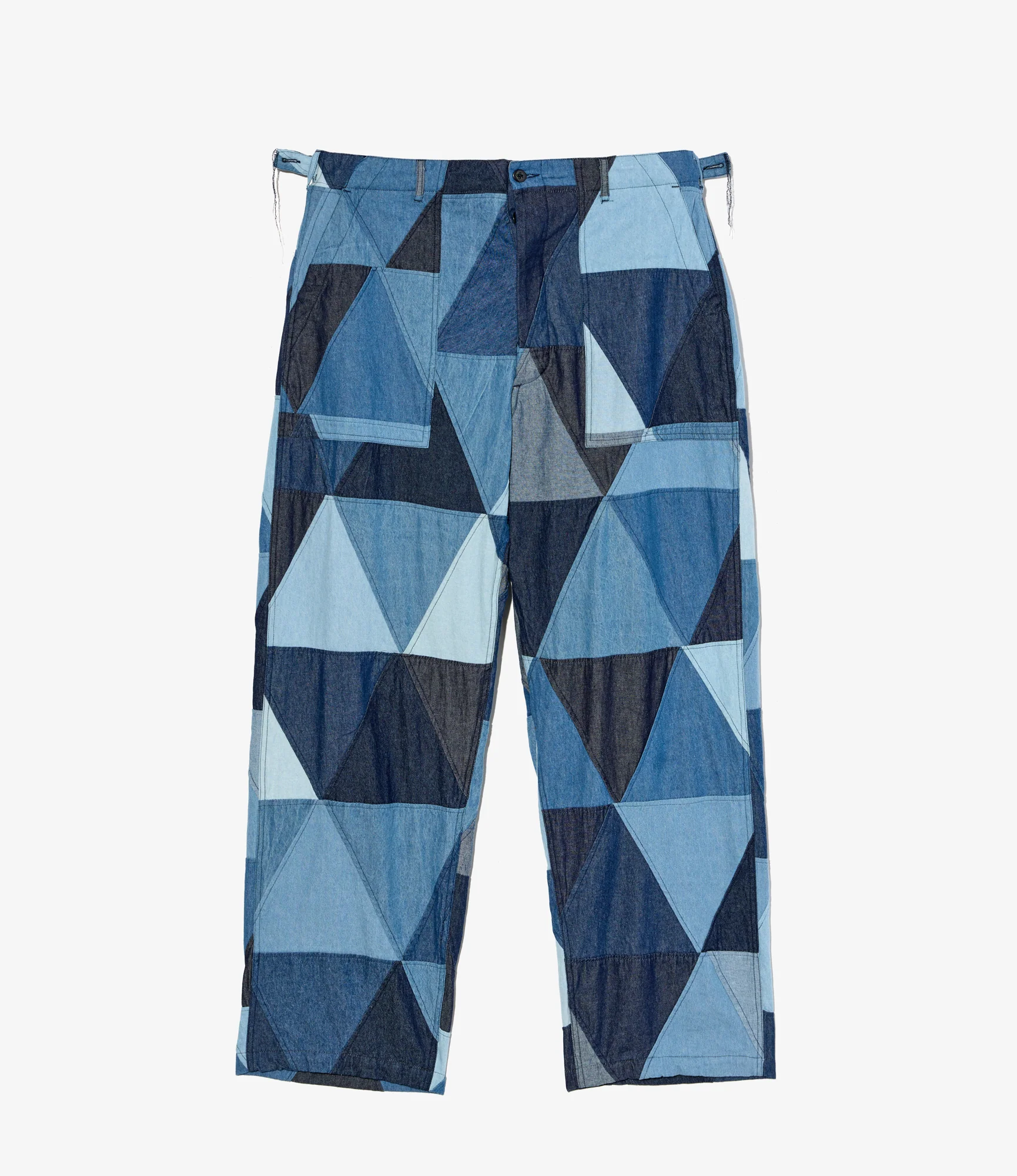 Fatigue Pant – Indigo Triangle Patchwork Denim
