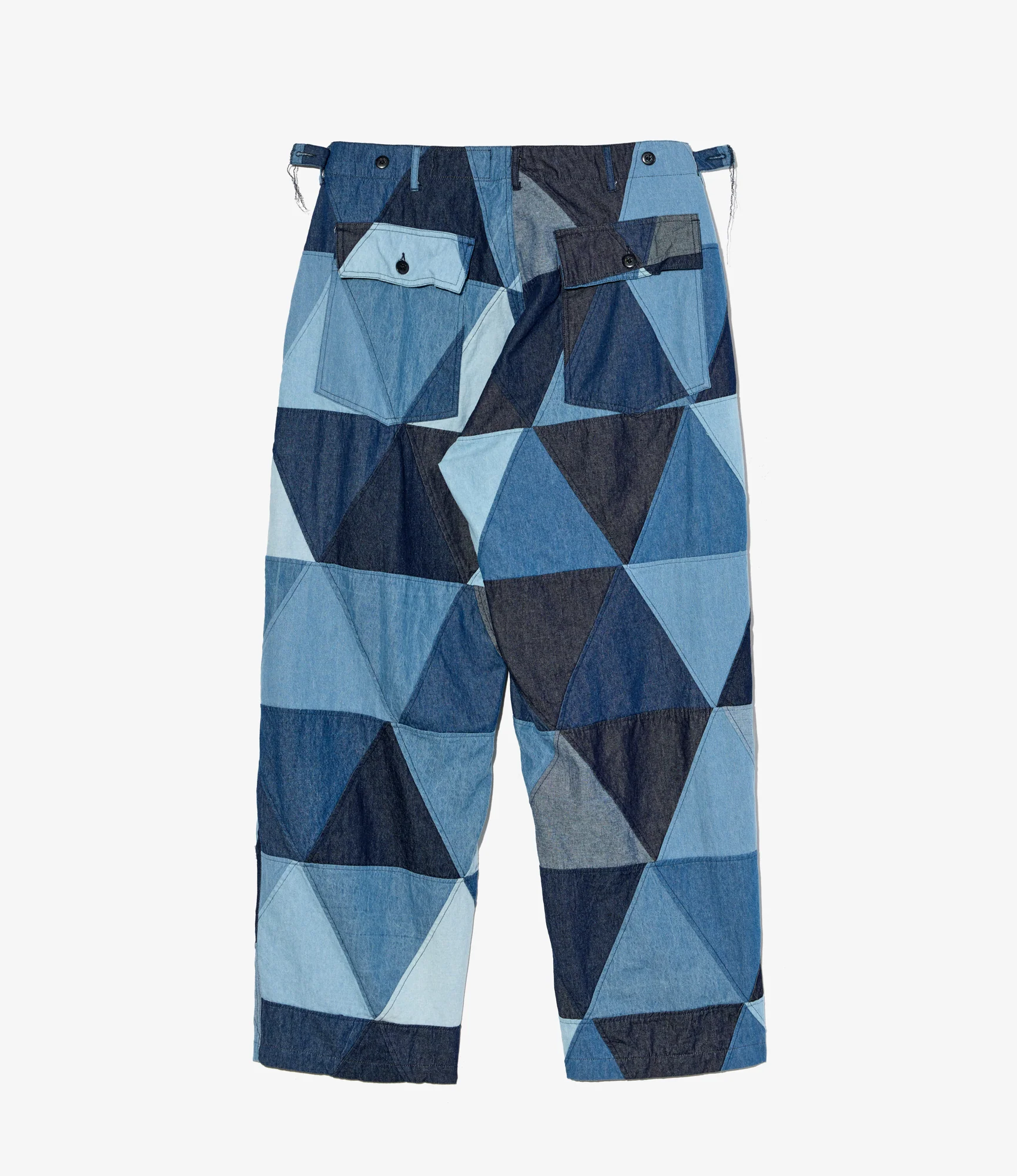 Fatigue Pant – Indigo Triangle Patchwork Denim - Image 2