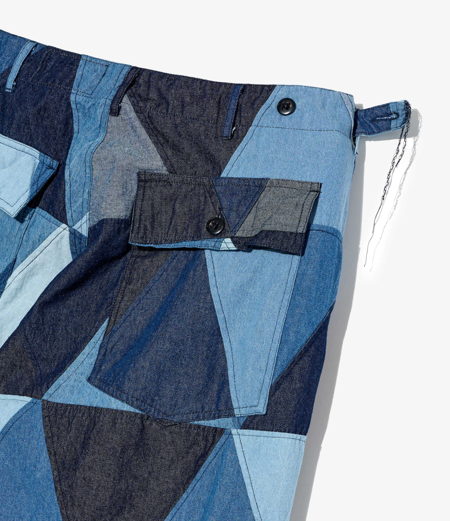 Fatigue Pant – Indigo Triangle Patchwork Denim - Image 3