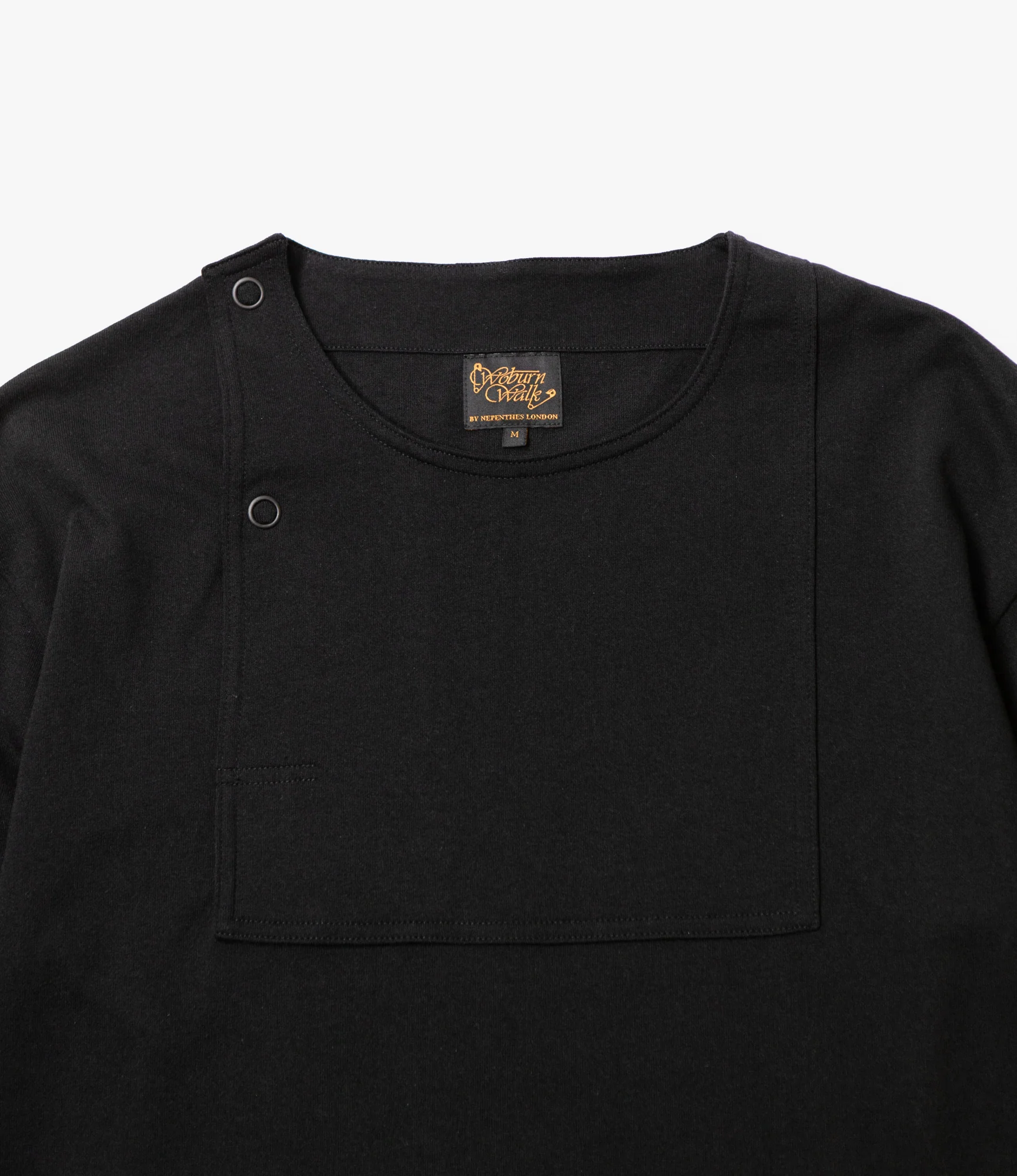 Fisherman Bib Neck Shirt – Black - Image 2
