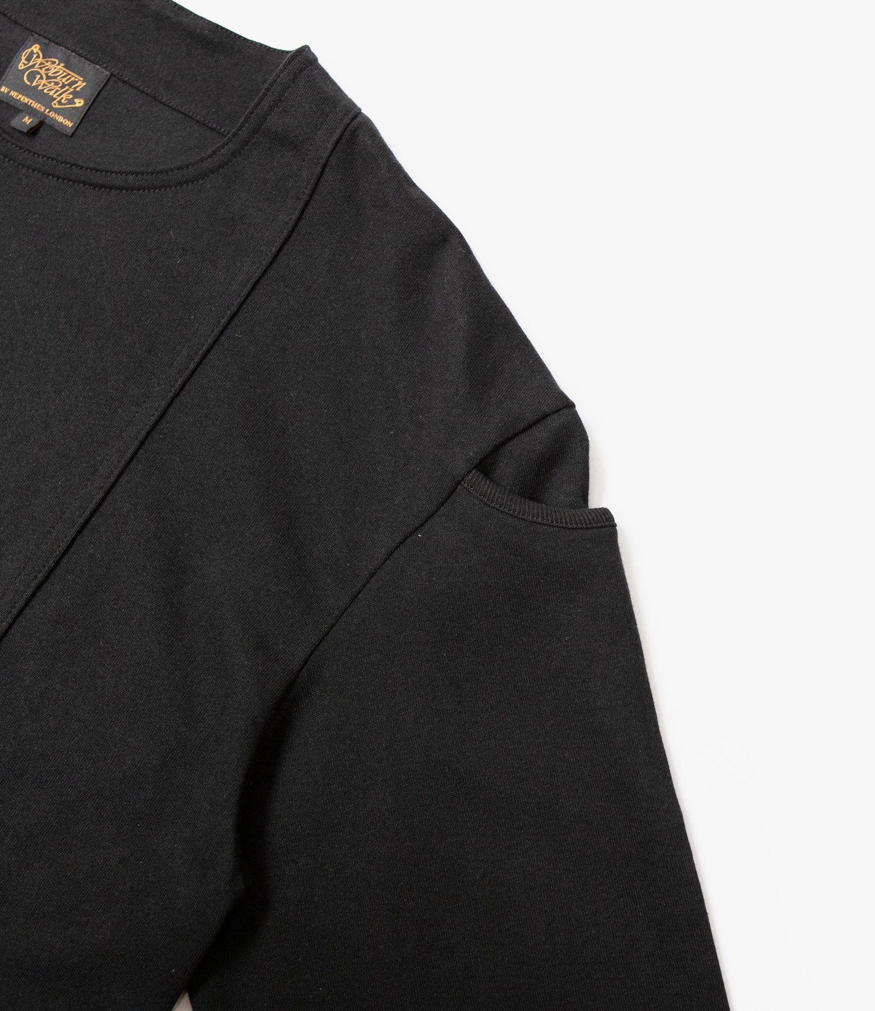 Fisherman Bib Neck Shirt – Black - Image 4